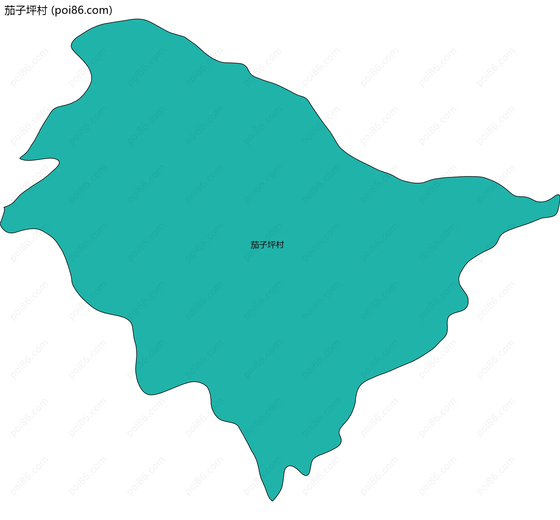 茄子坪村边界地图