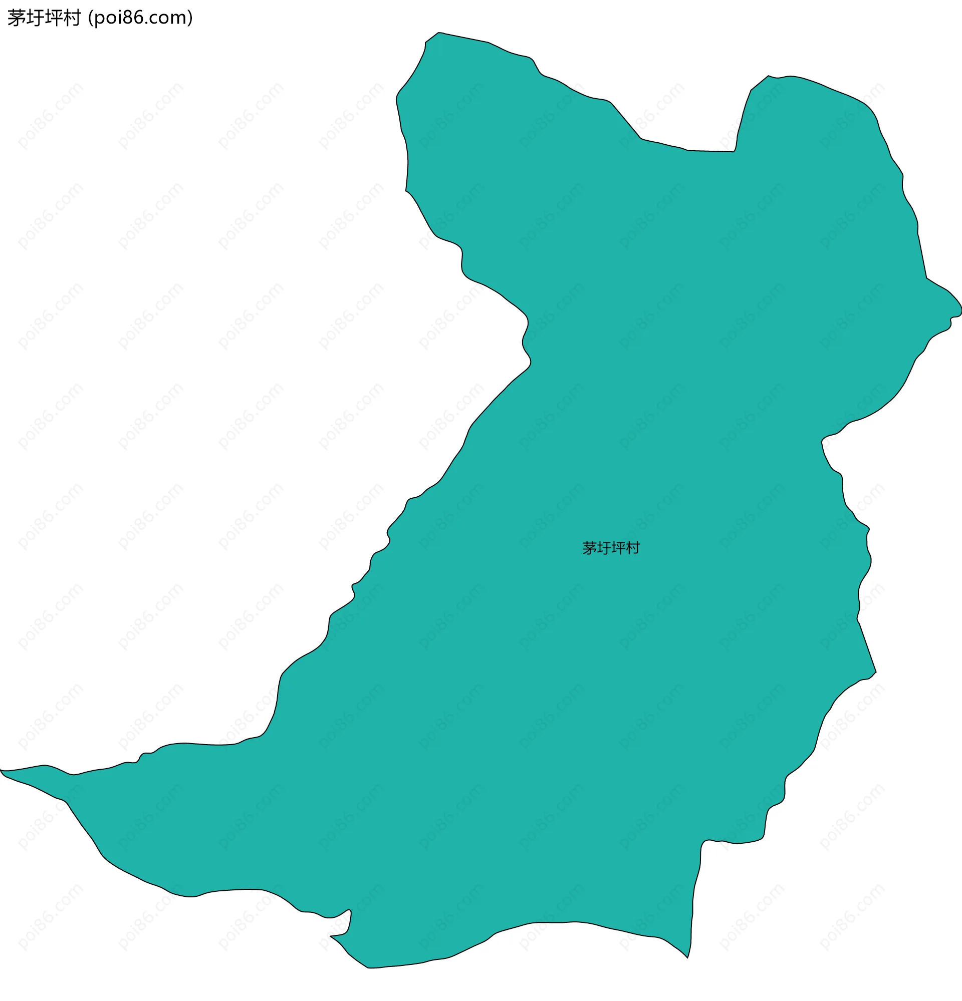 茅圩坪村边界地图