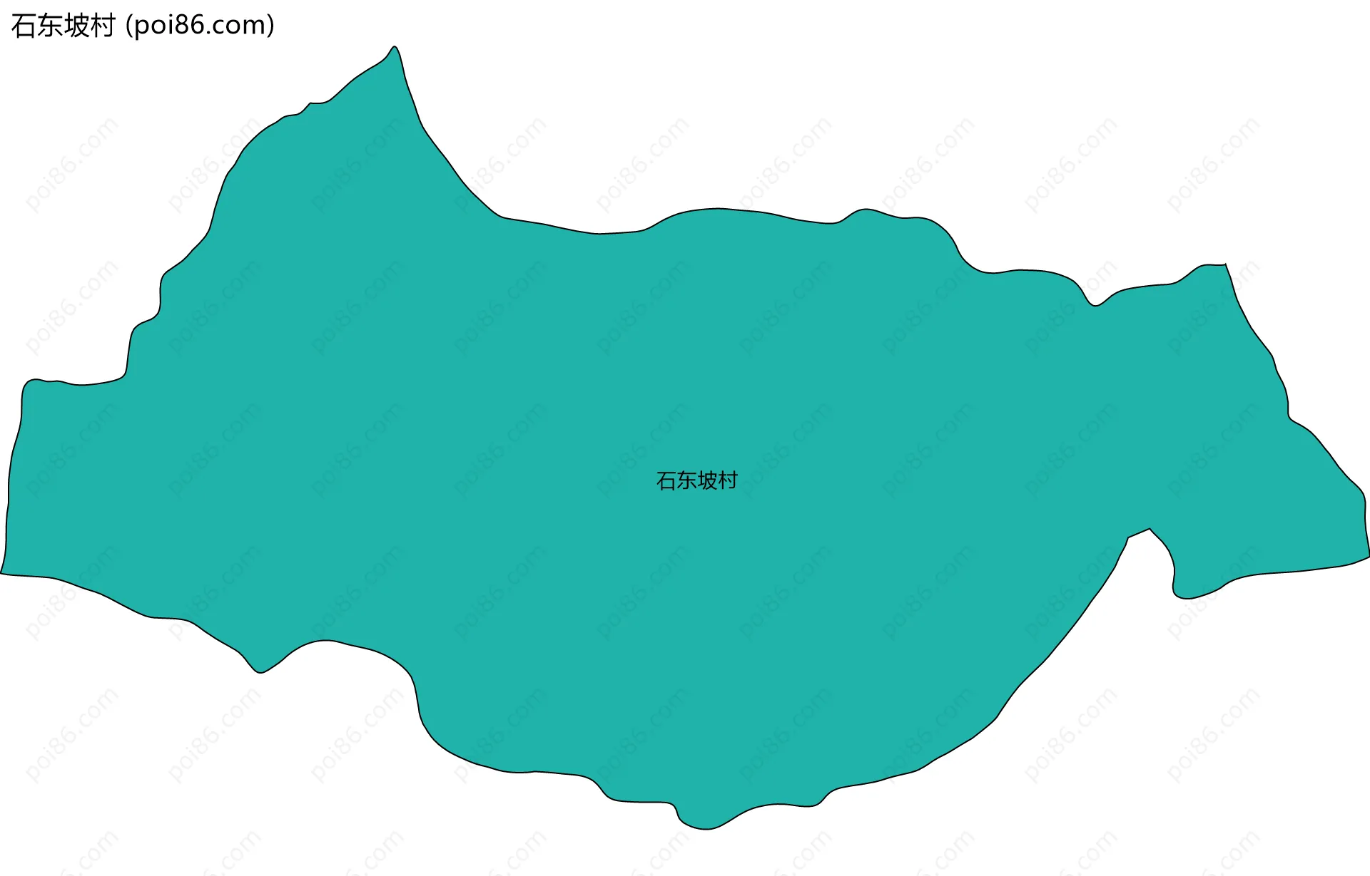 石东坡村边界地图