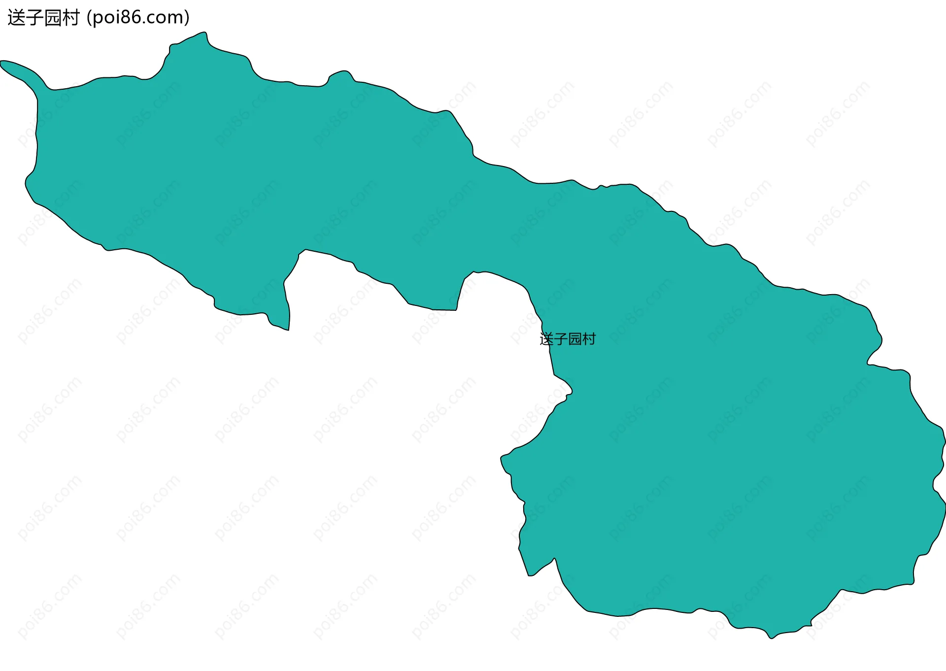 送子园村边界地图