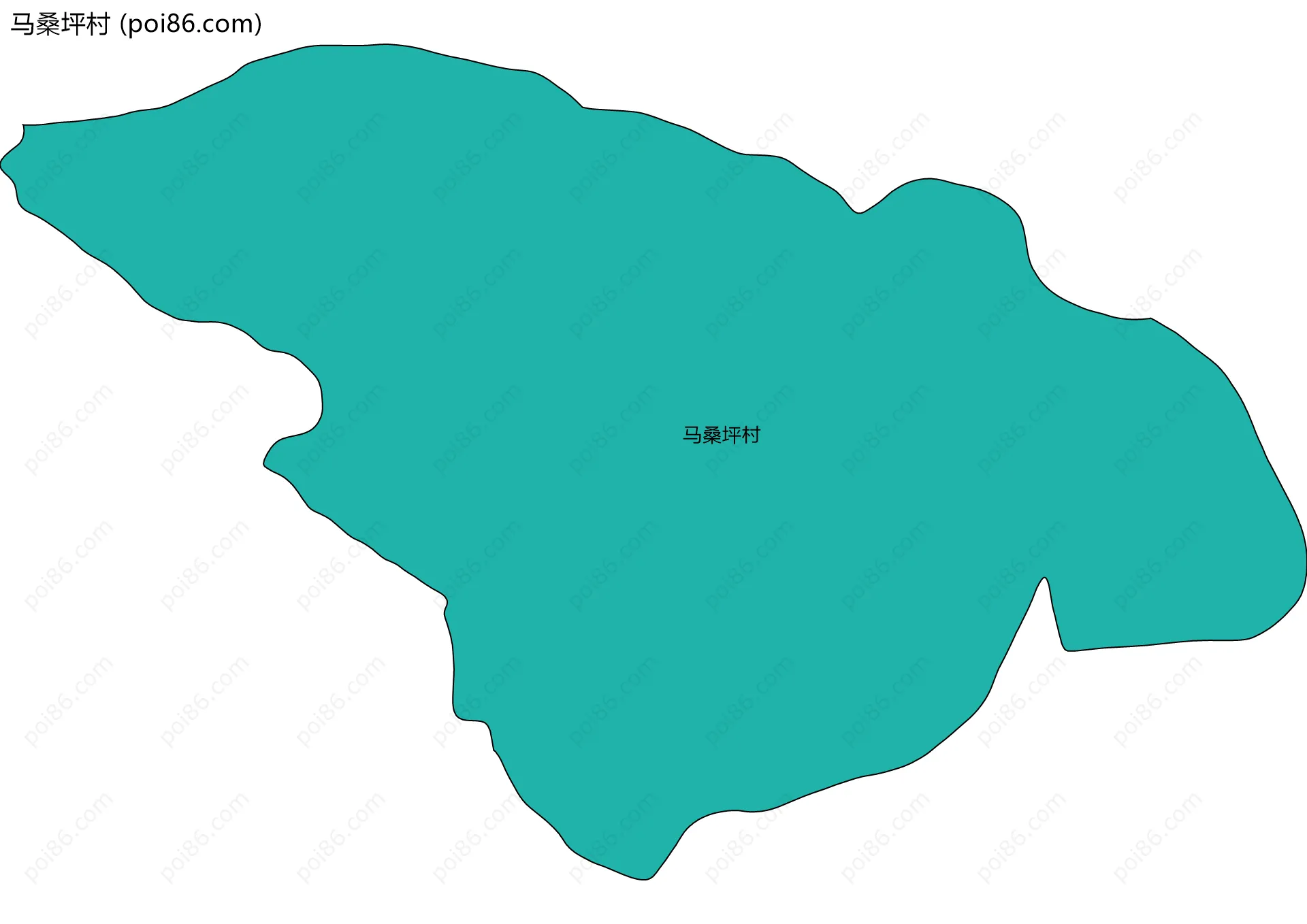马桑坪村边界地图