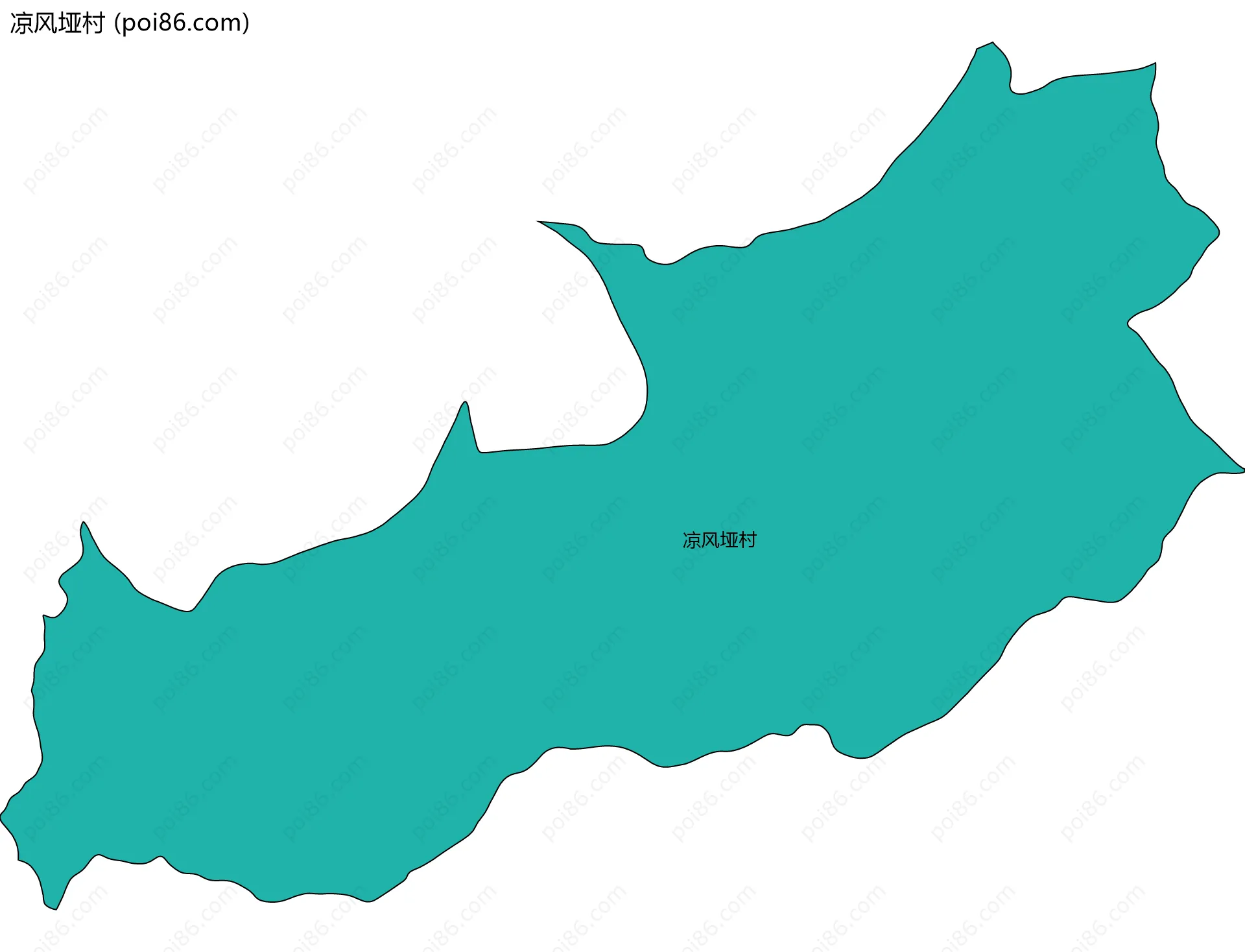凉风垭村边界地图