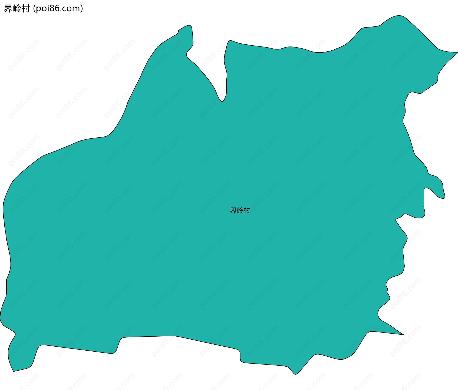 界岭村边界地图