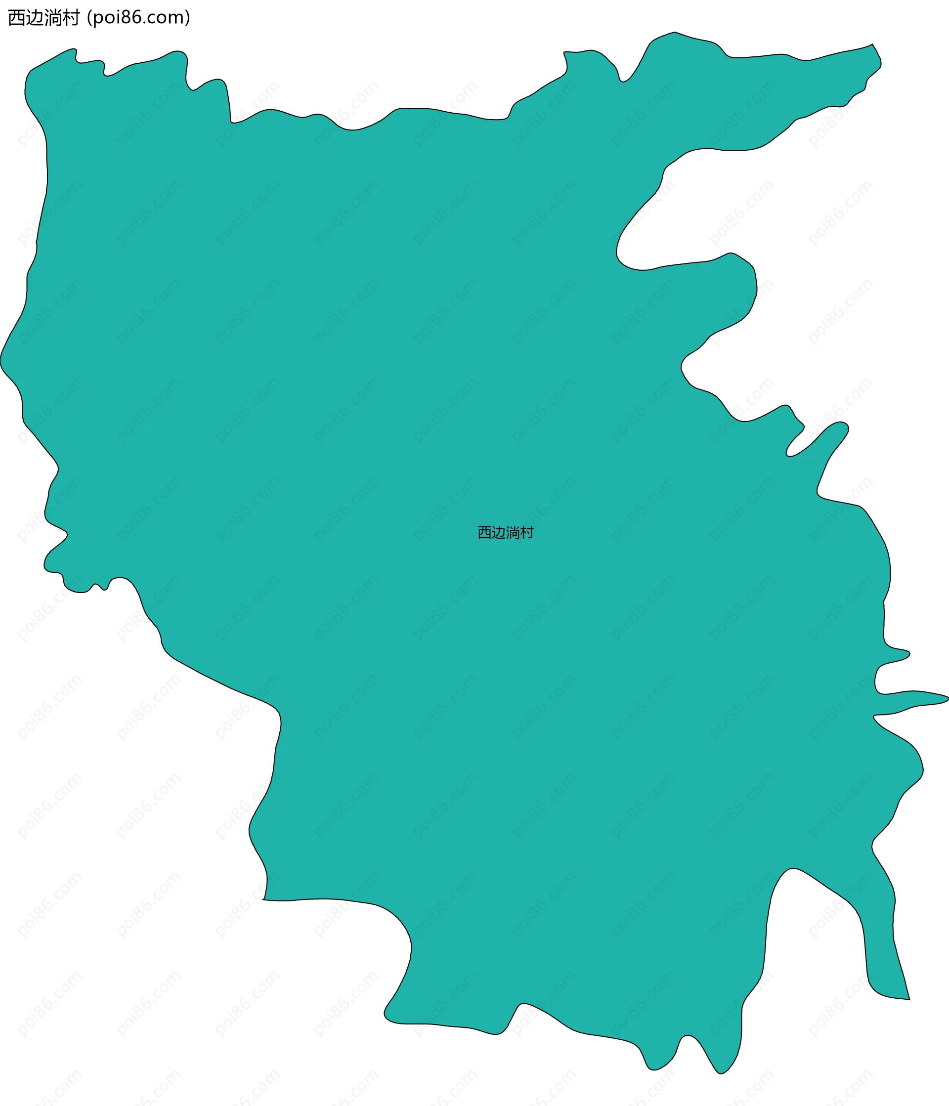 西边淌村边界地图