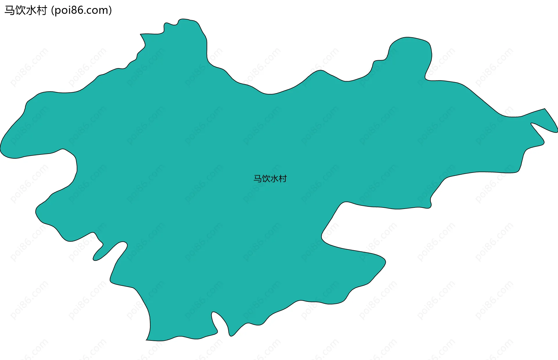 马饮水村边界地图