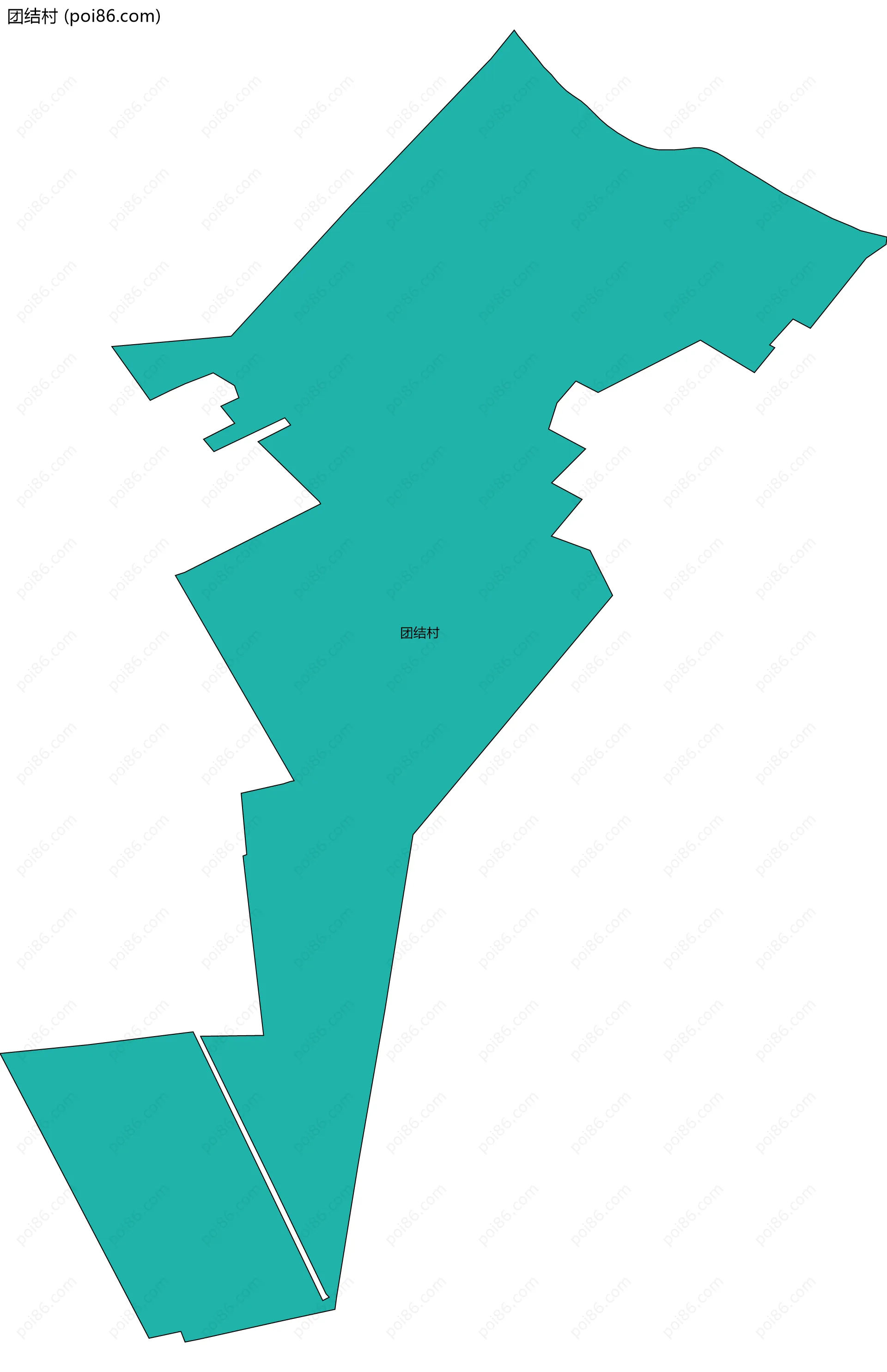 团结村边界地图