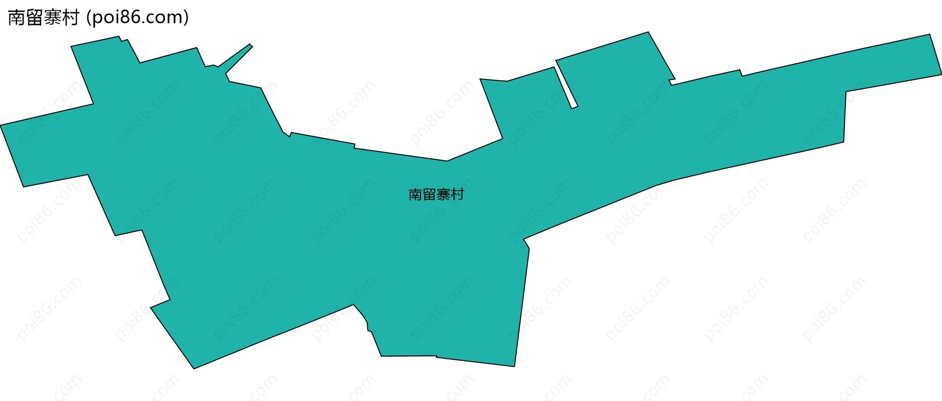 南留寨村边界地图