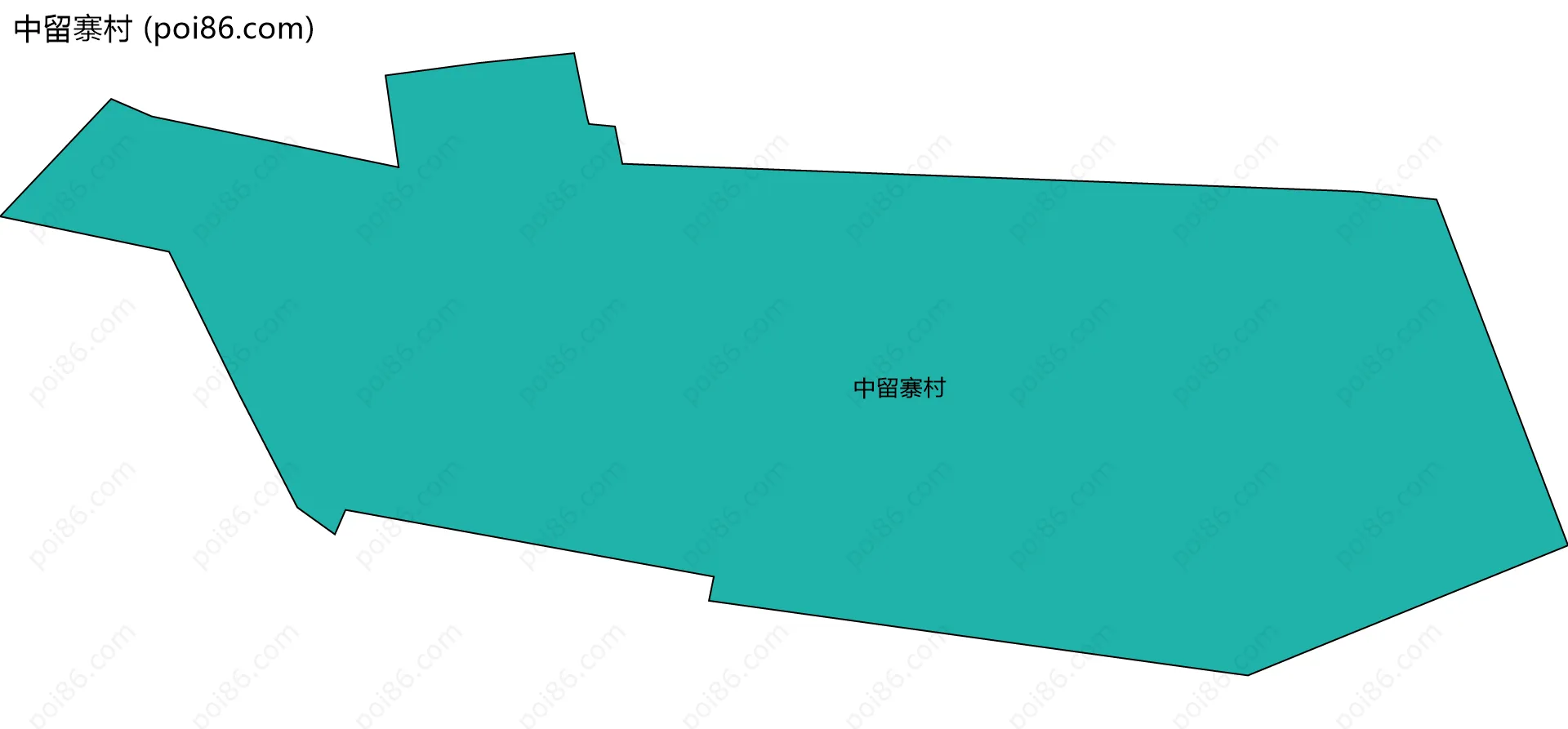 中留寨村边界地图