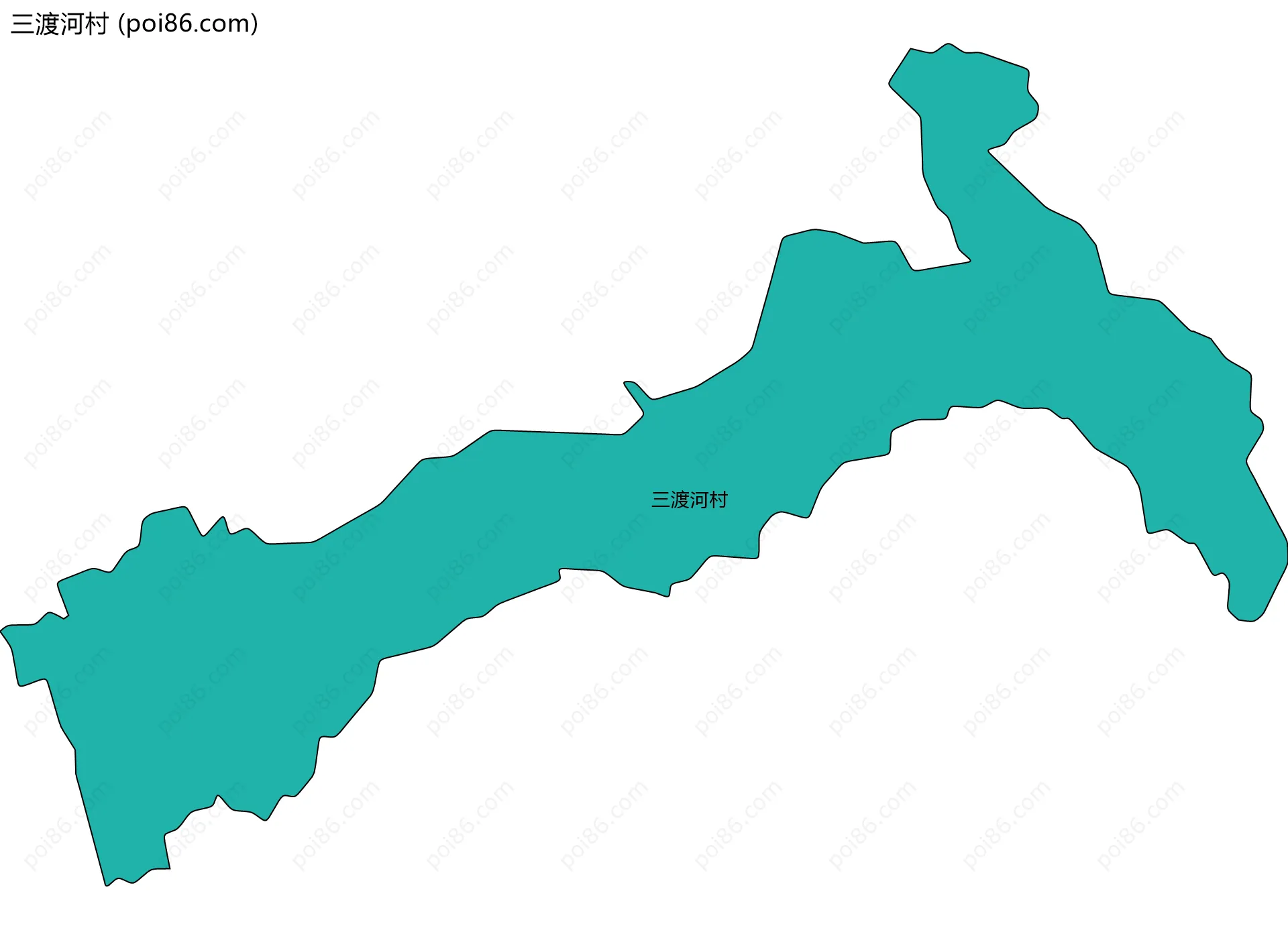 三渡河村边界地图