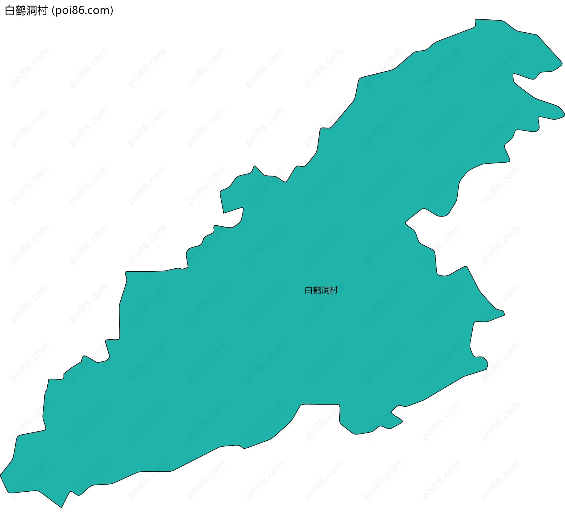 白鹤洞村边界地图