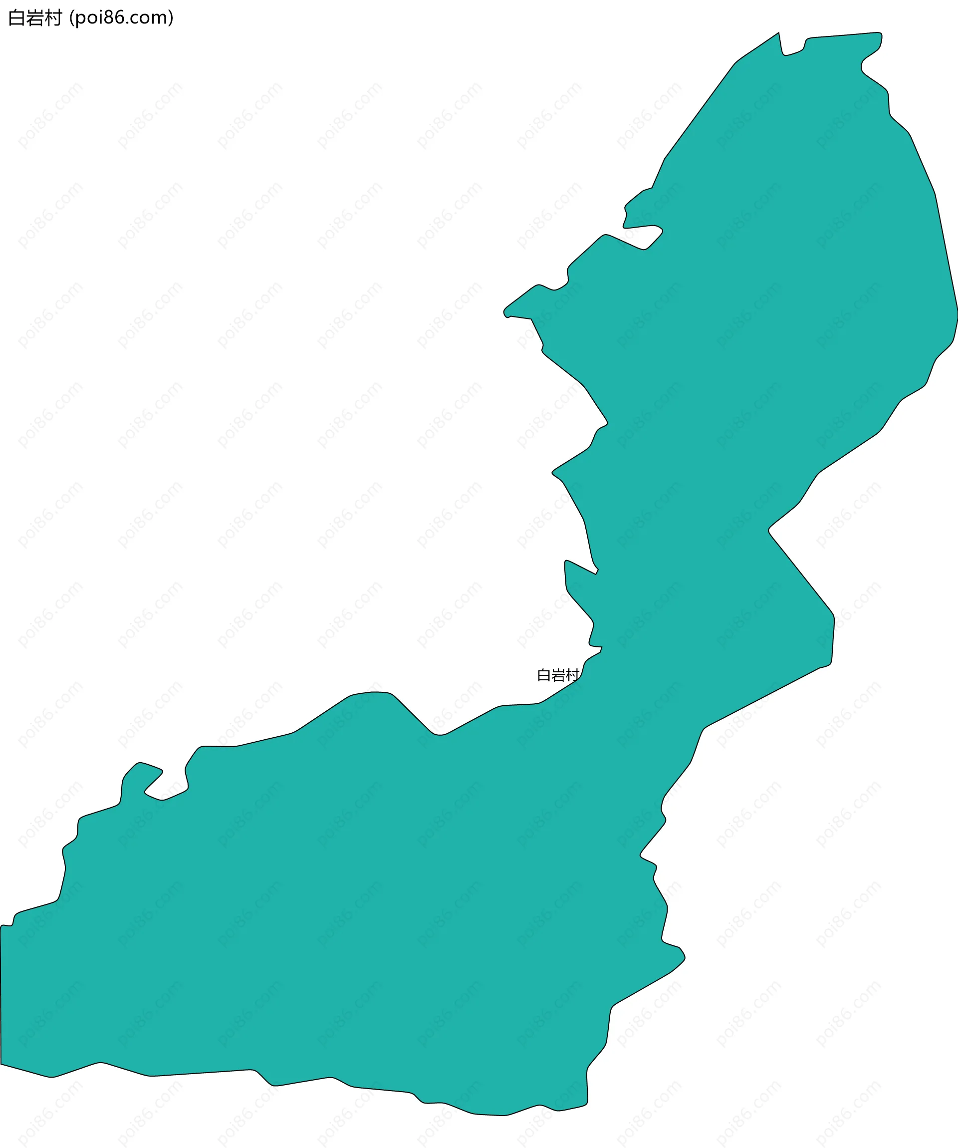 白岩村边界地图