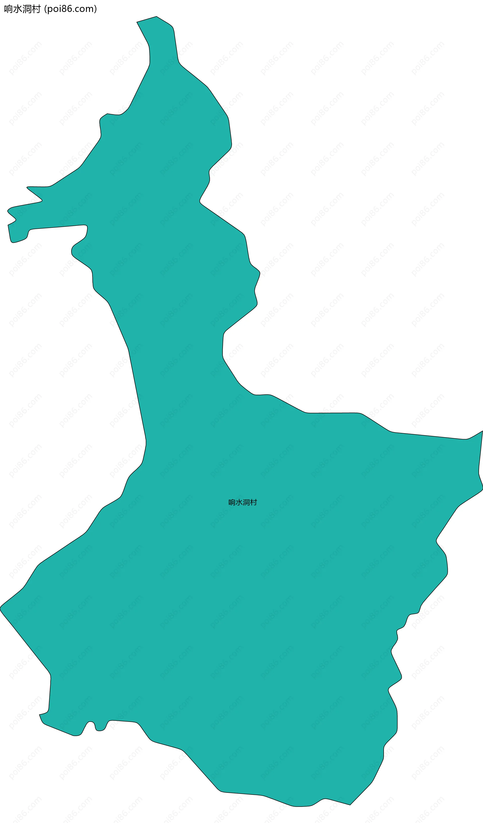 响水洞村边界地图