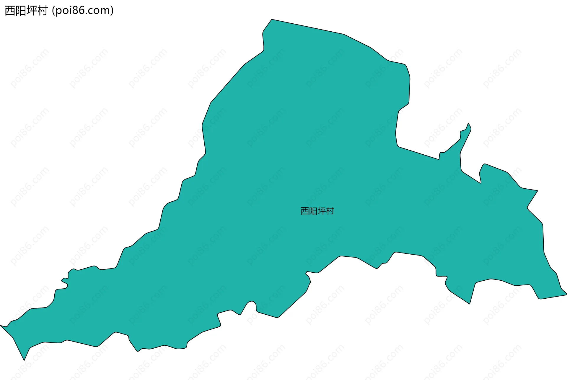 西阳坪村边界地图