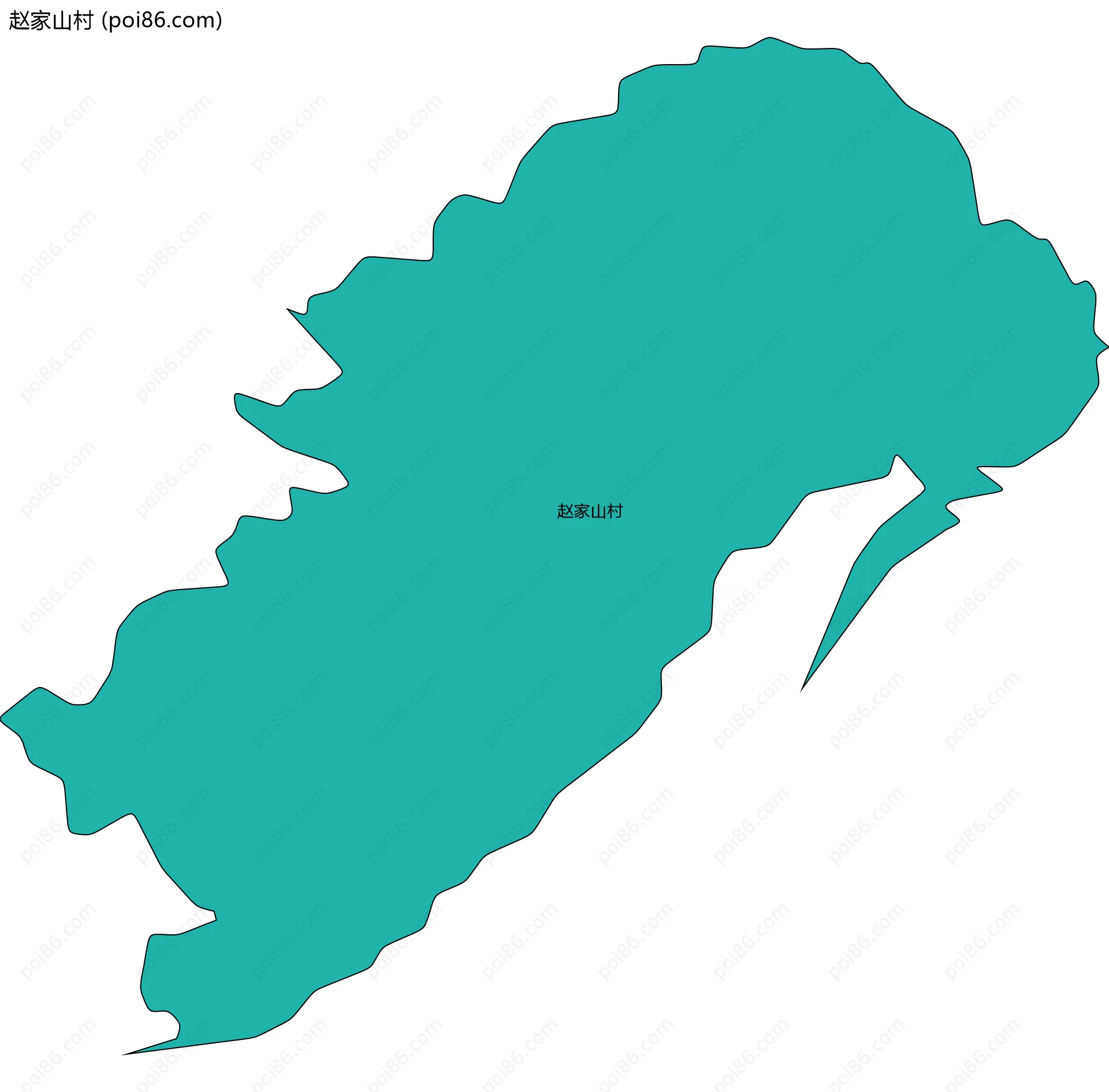 赵家山村边界地图