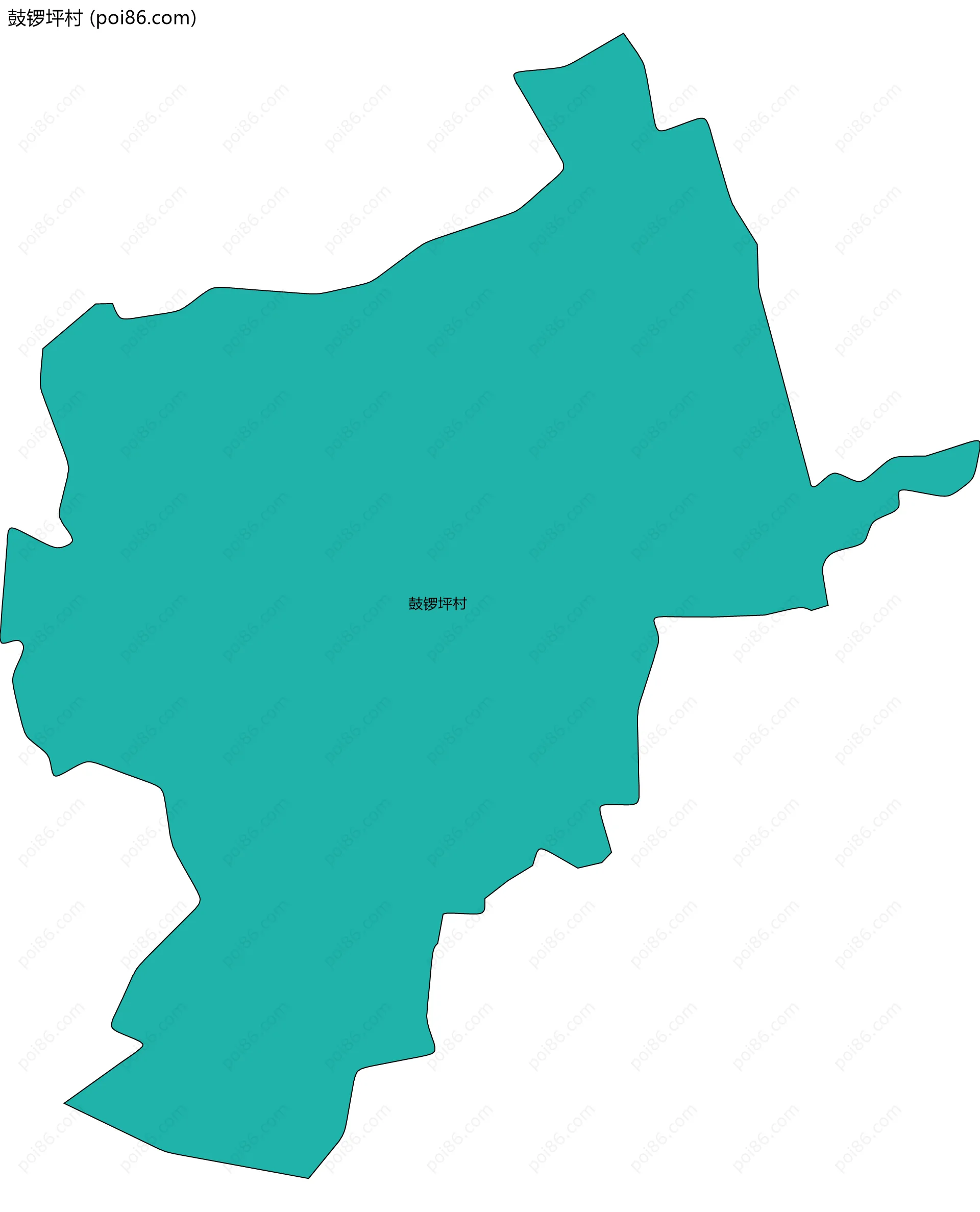 鼓锣坪村边界地图