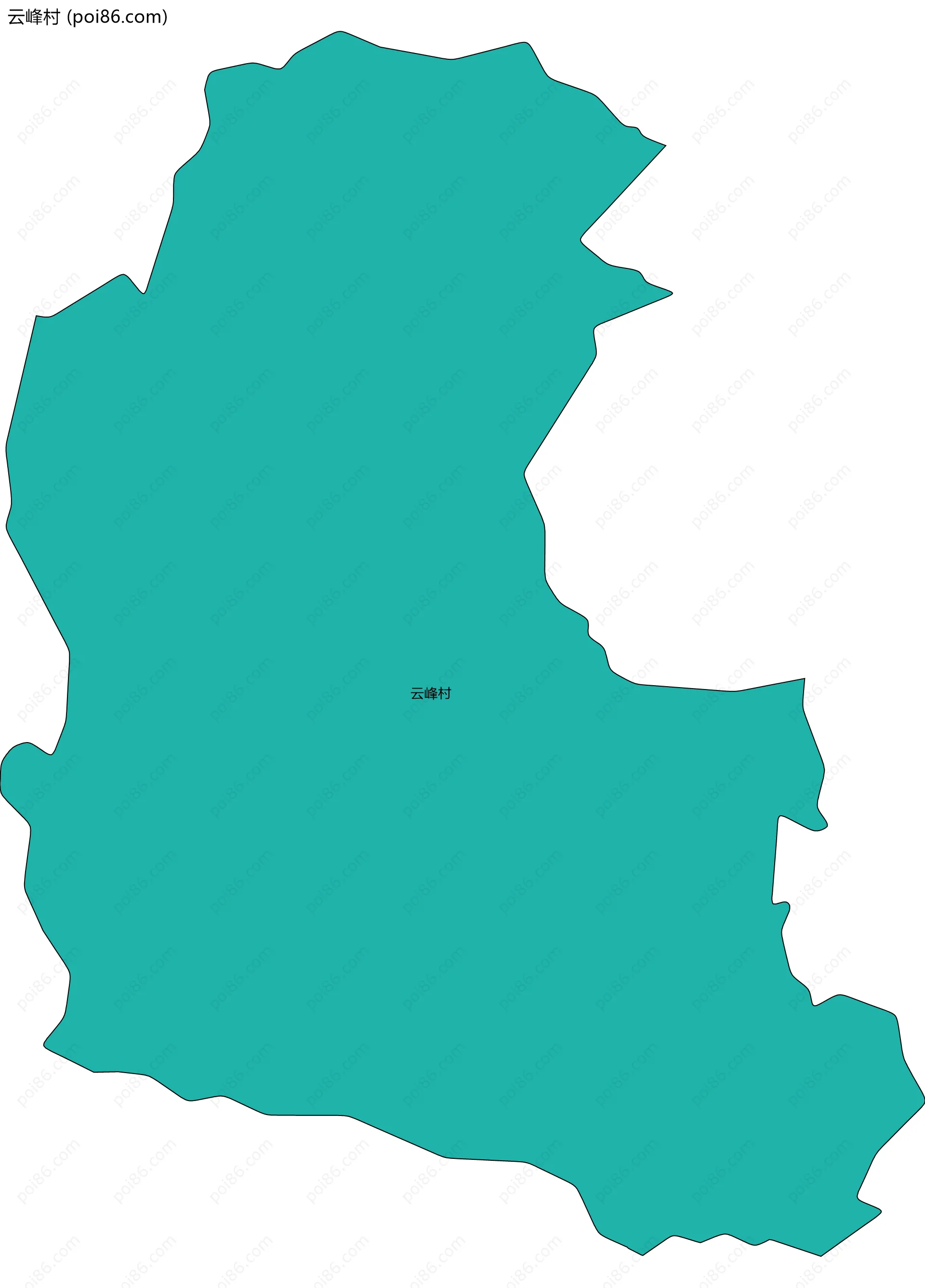 云峰村边界地图