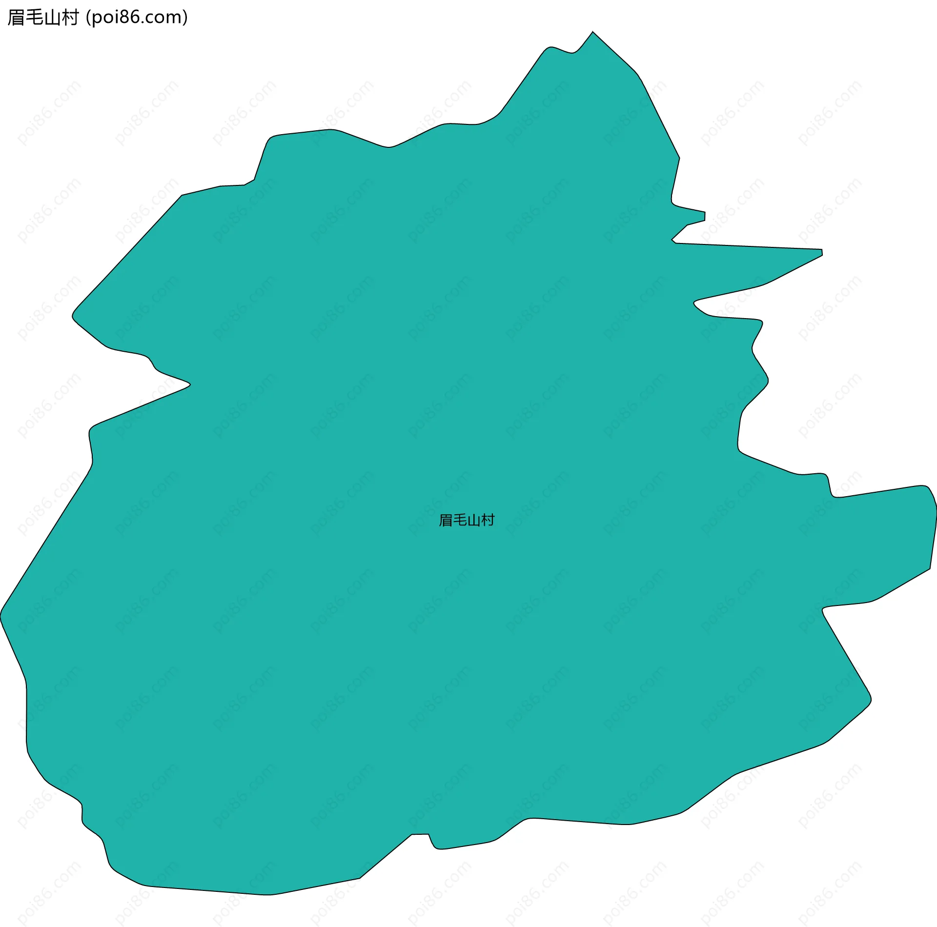 眉毛山村边界地图