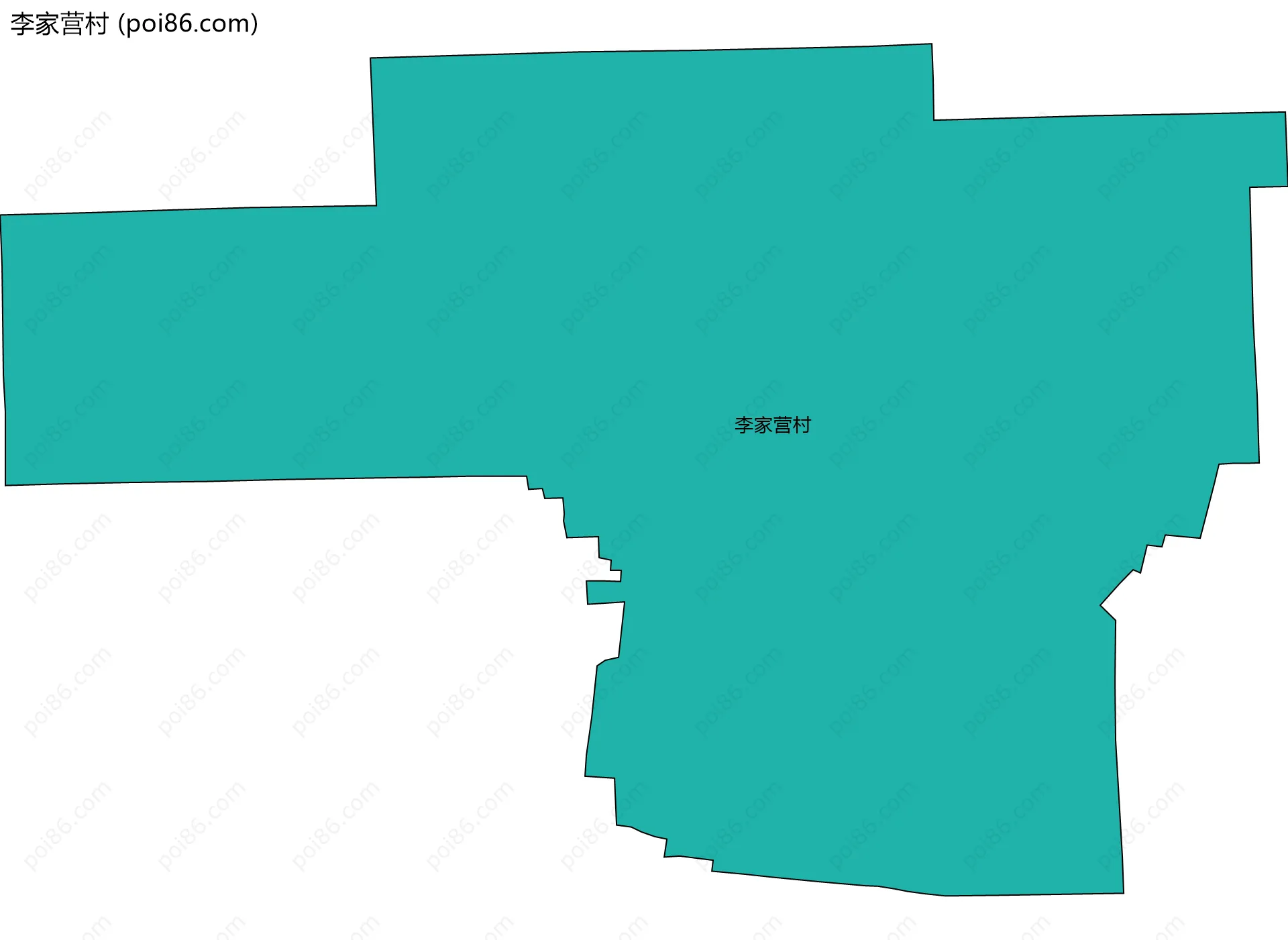 李家营村边界地图