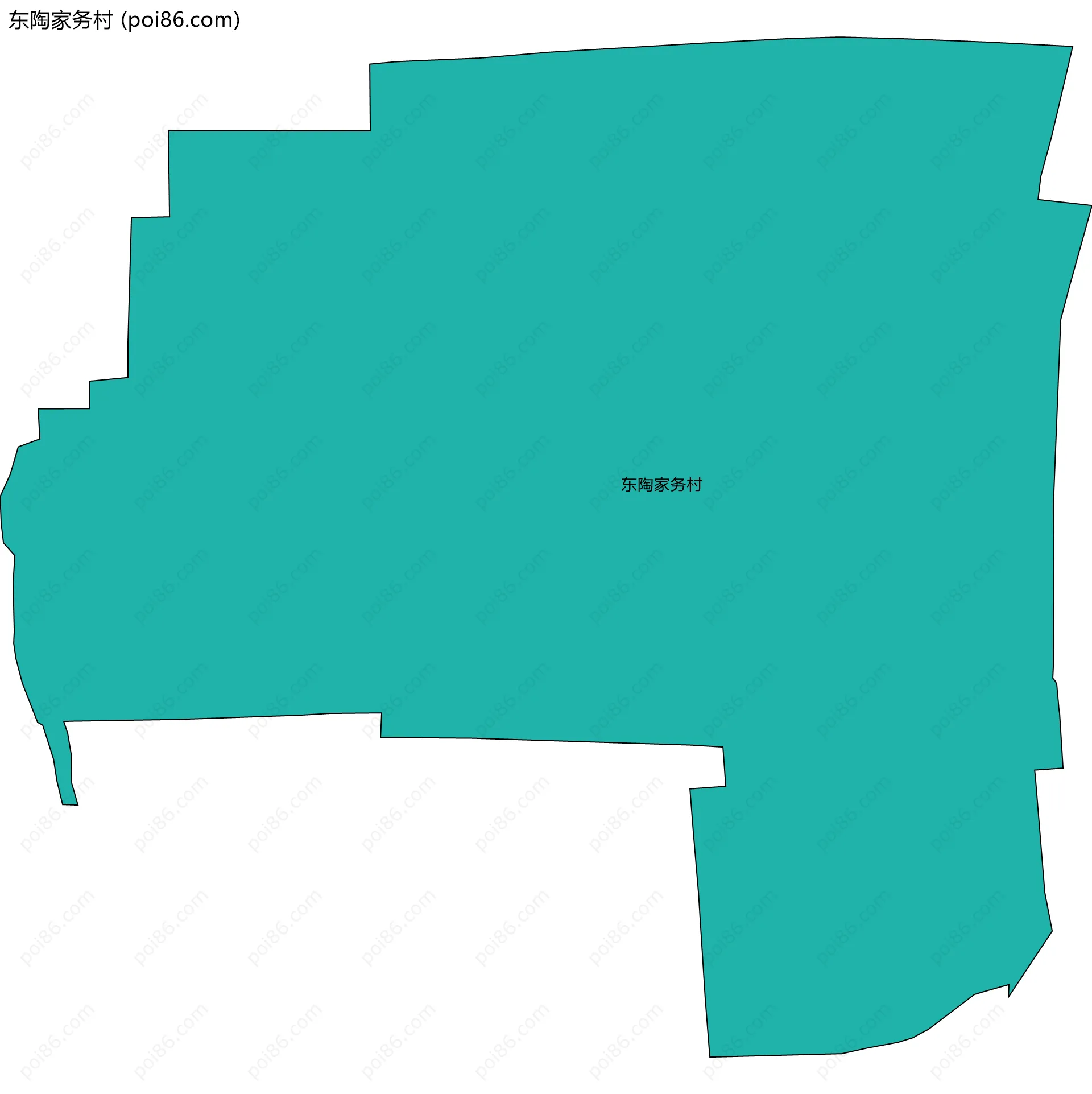 东陶家务村边界地图