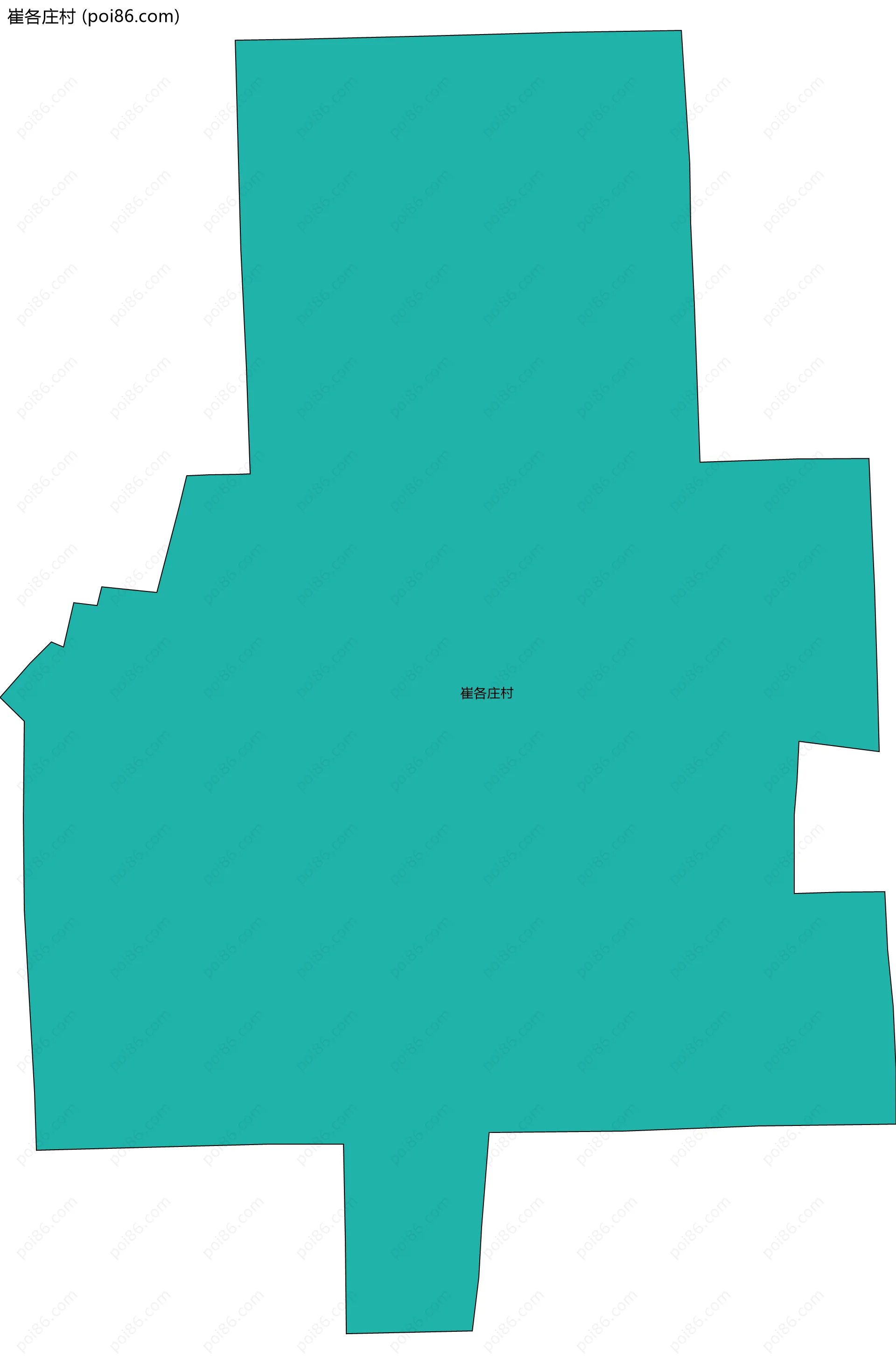 崔各庄村边界地图