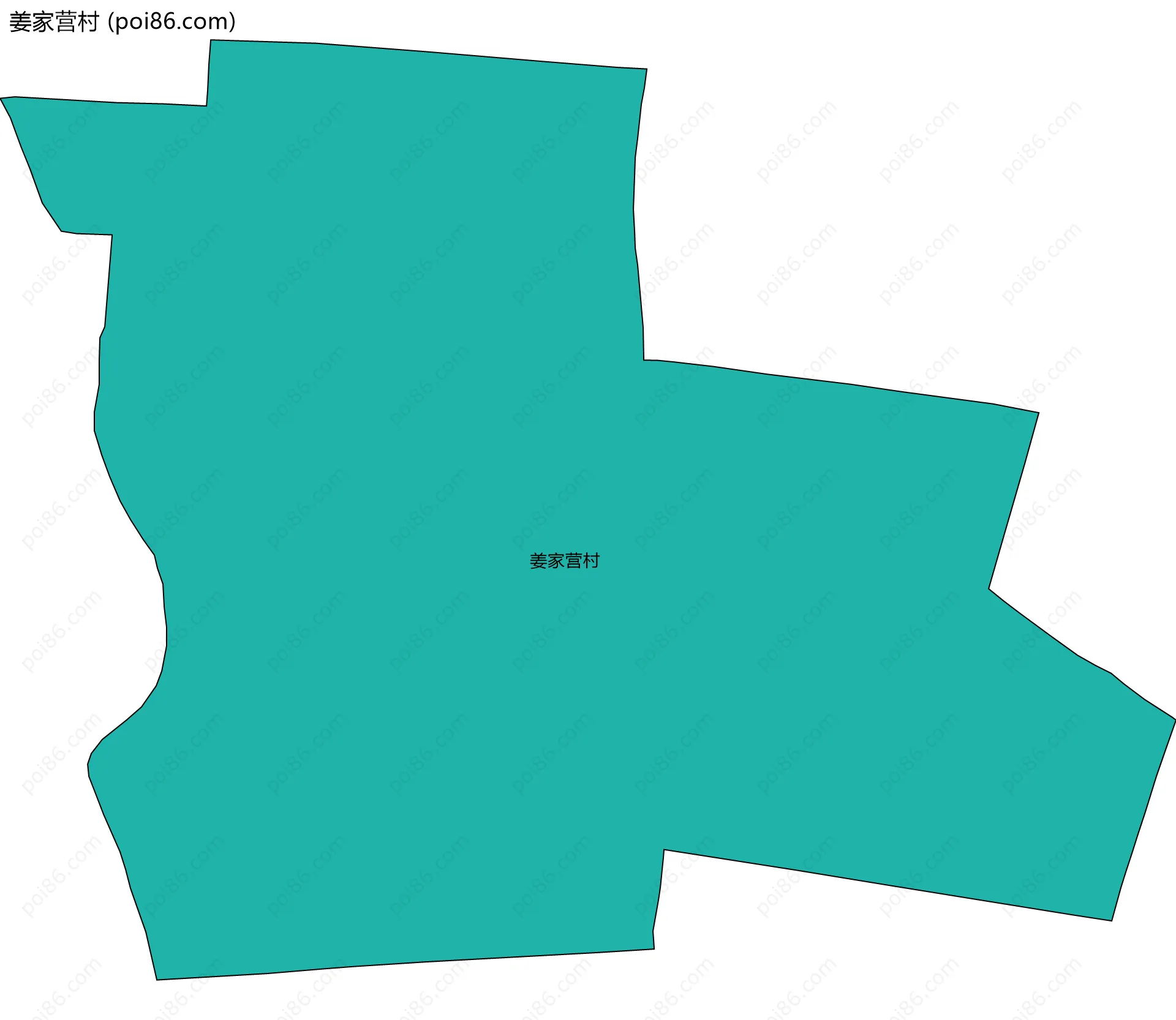 姜家营村边界地图