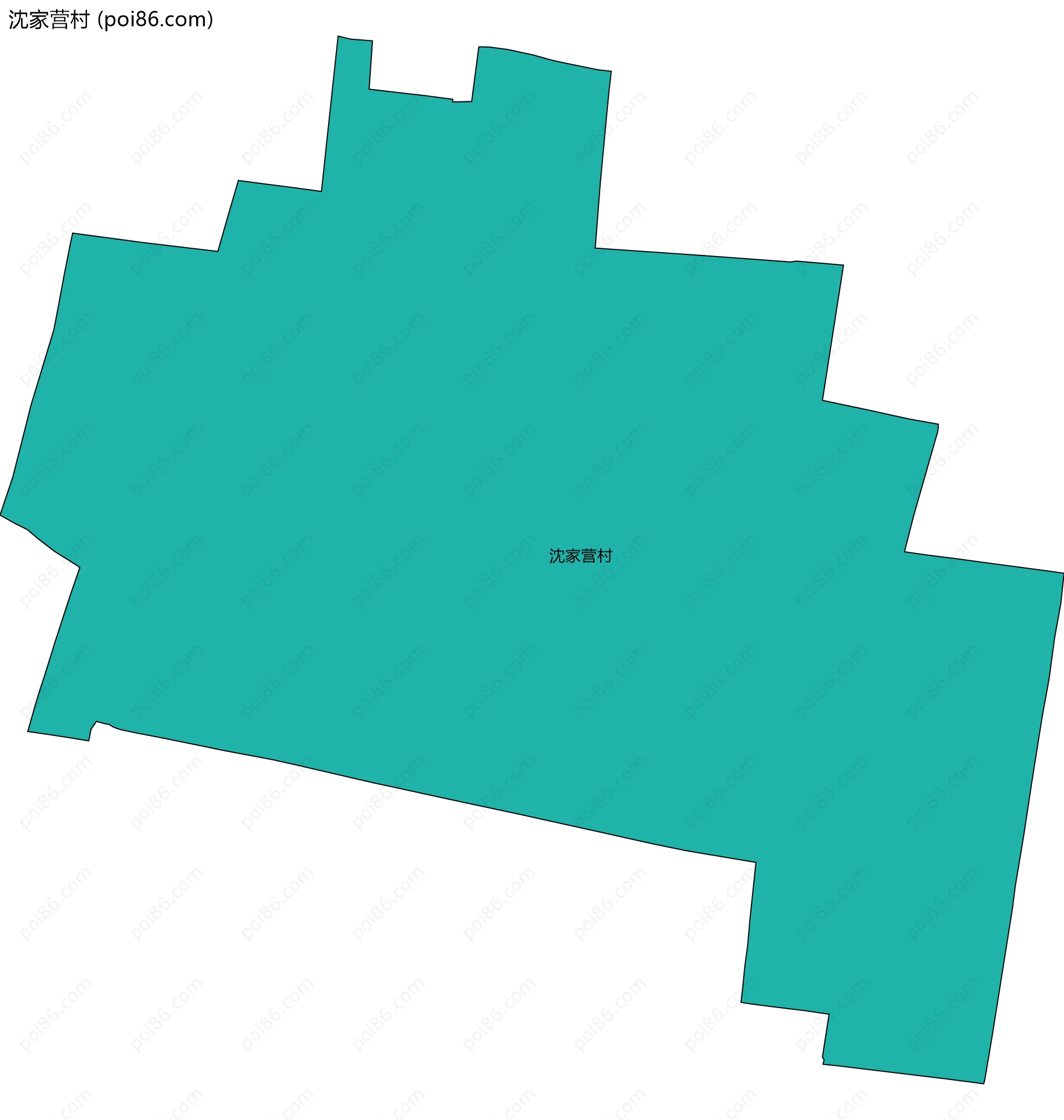 沈家营村边界地图