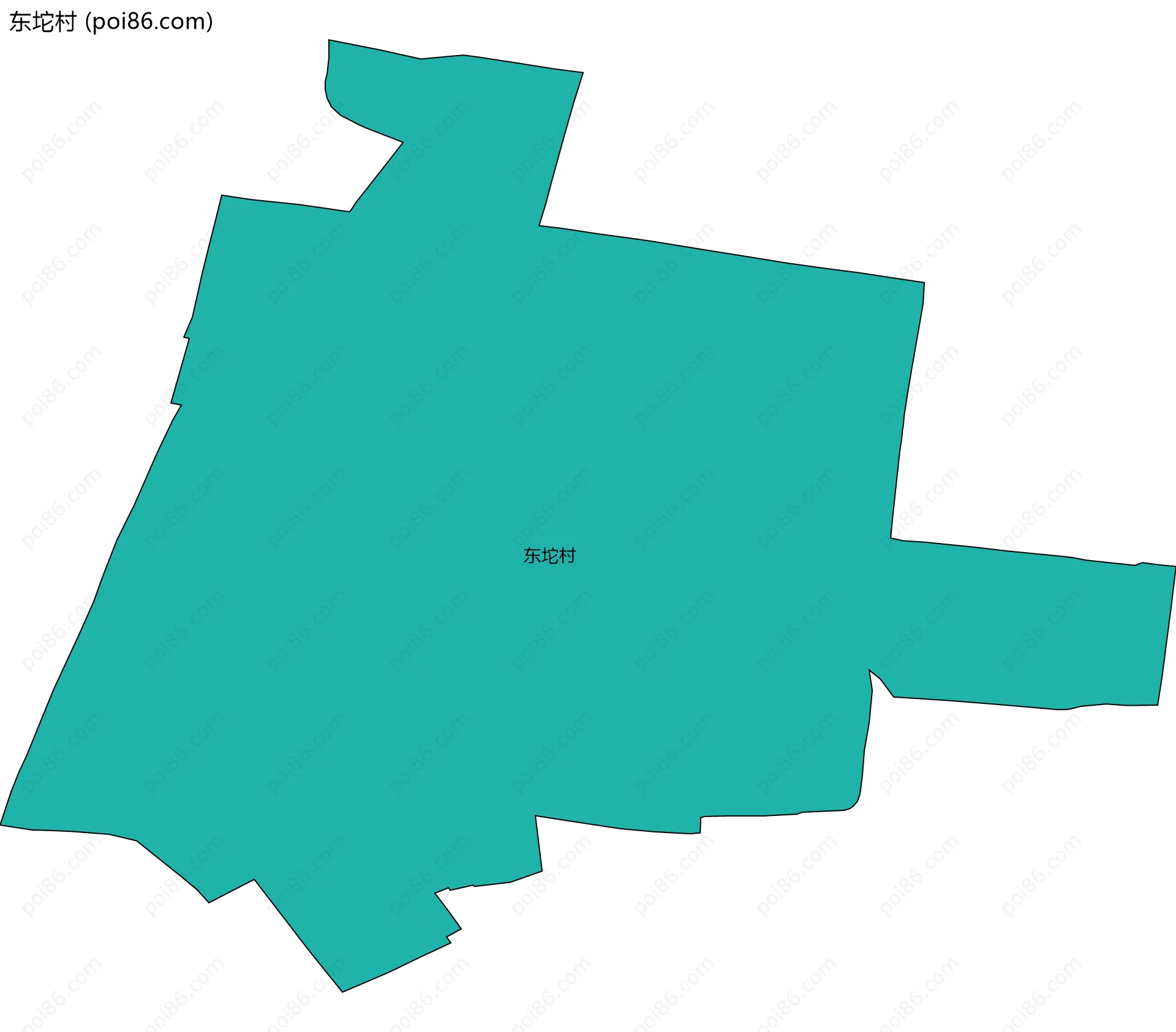 东坨村边界地图