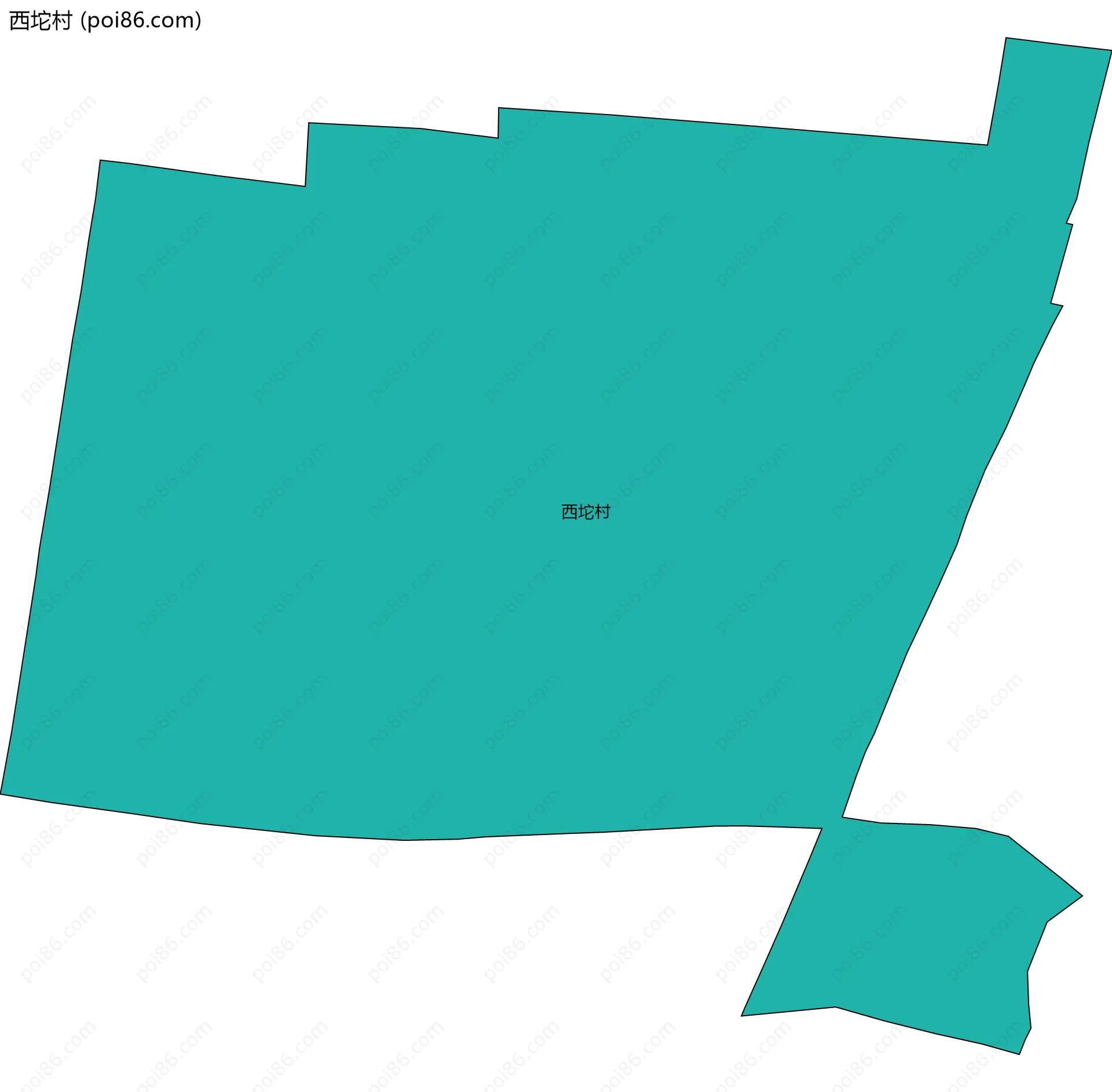 西坨村边界地图