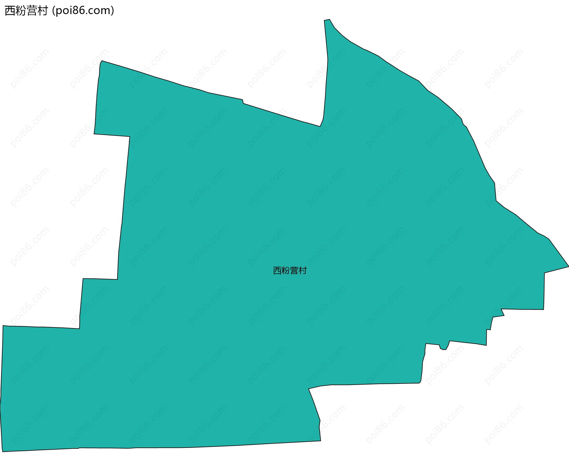 西粉营村边界地图