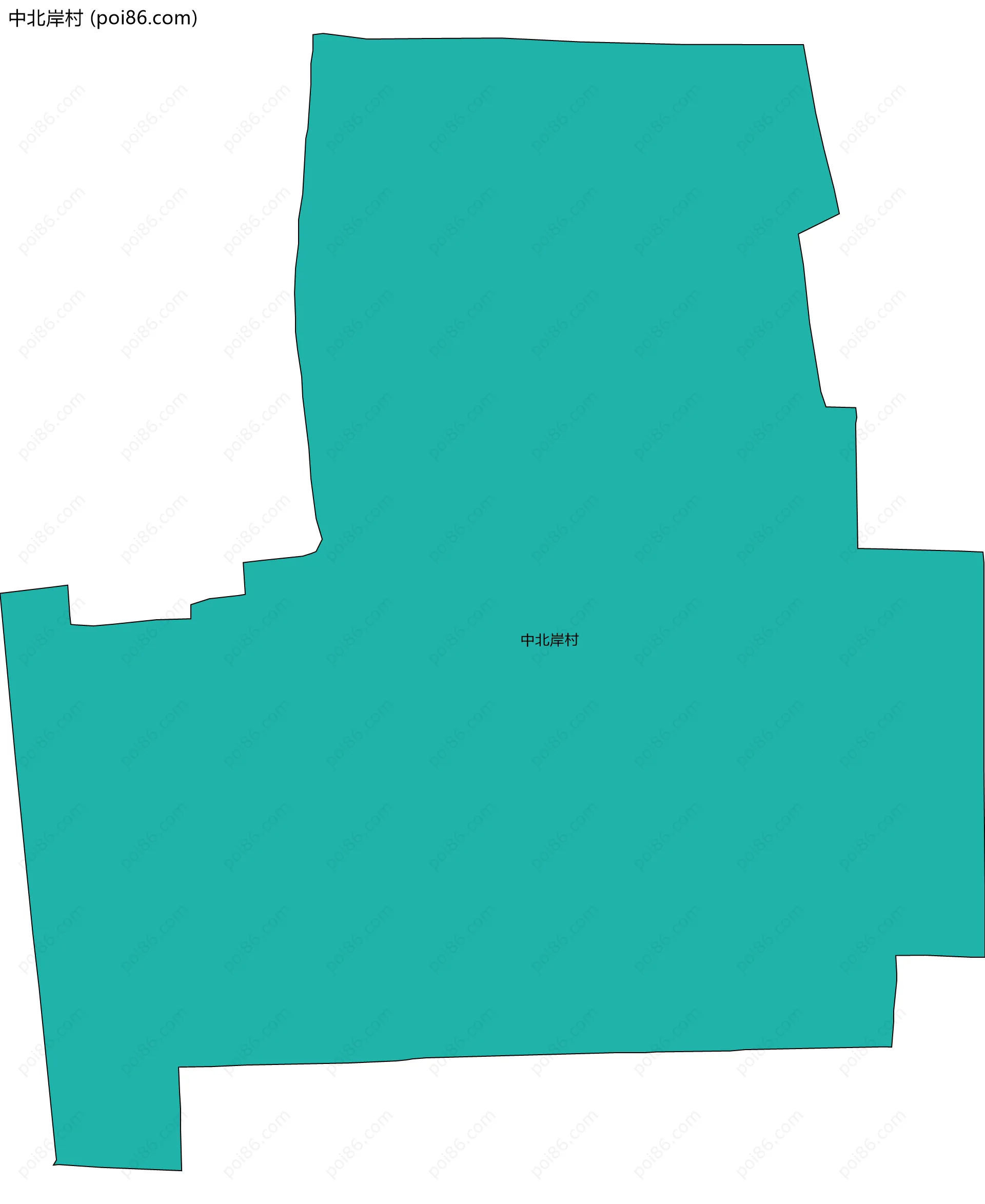 中北岸村边界地图