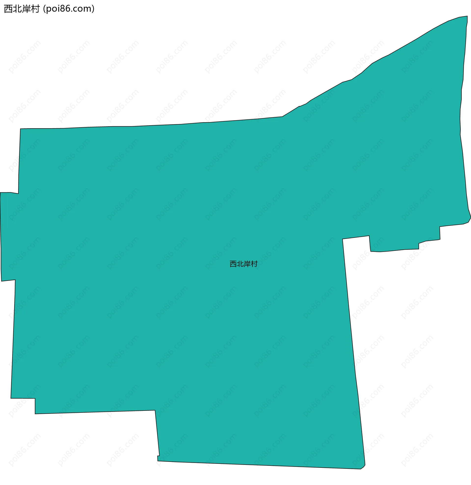 西北岸村边界地图