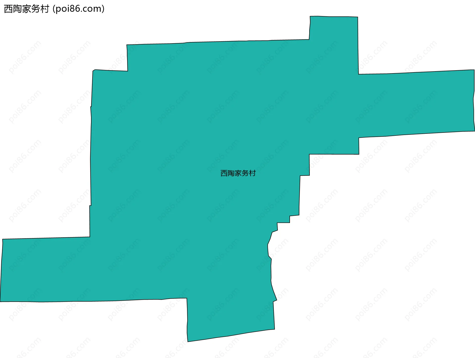 西陶家务村边界地图