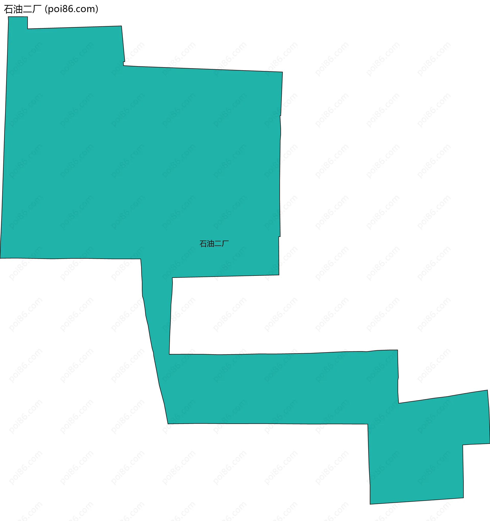石油二厂边界地图