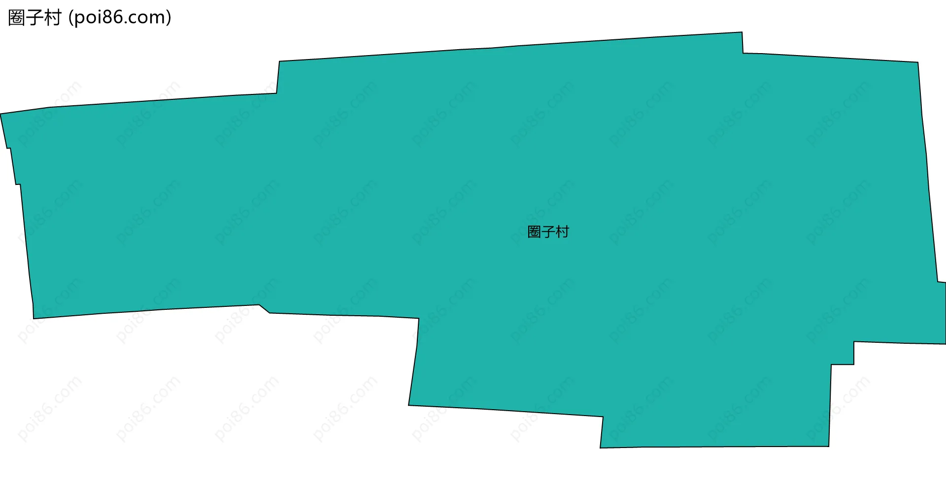 圈子村边界地图