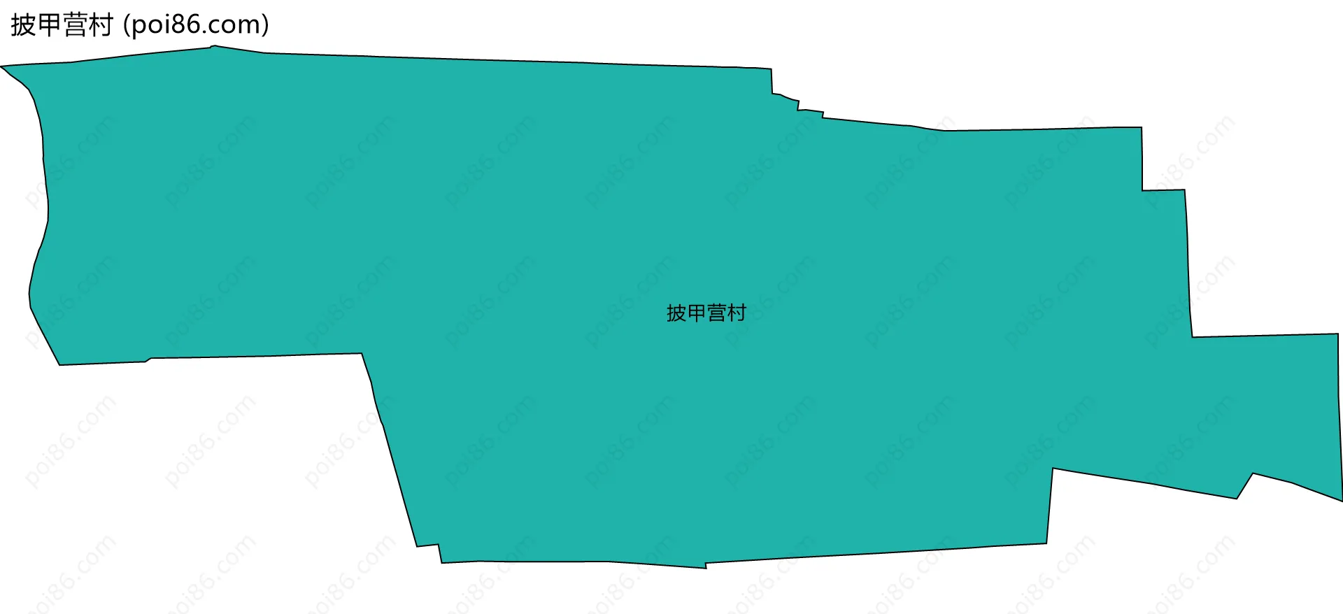 披甲营村边界地图