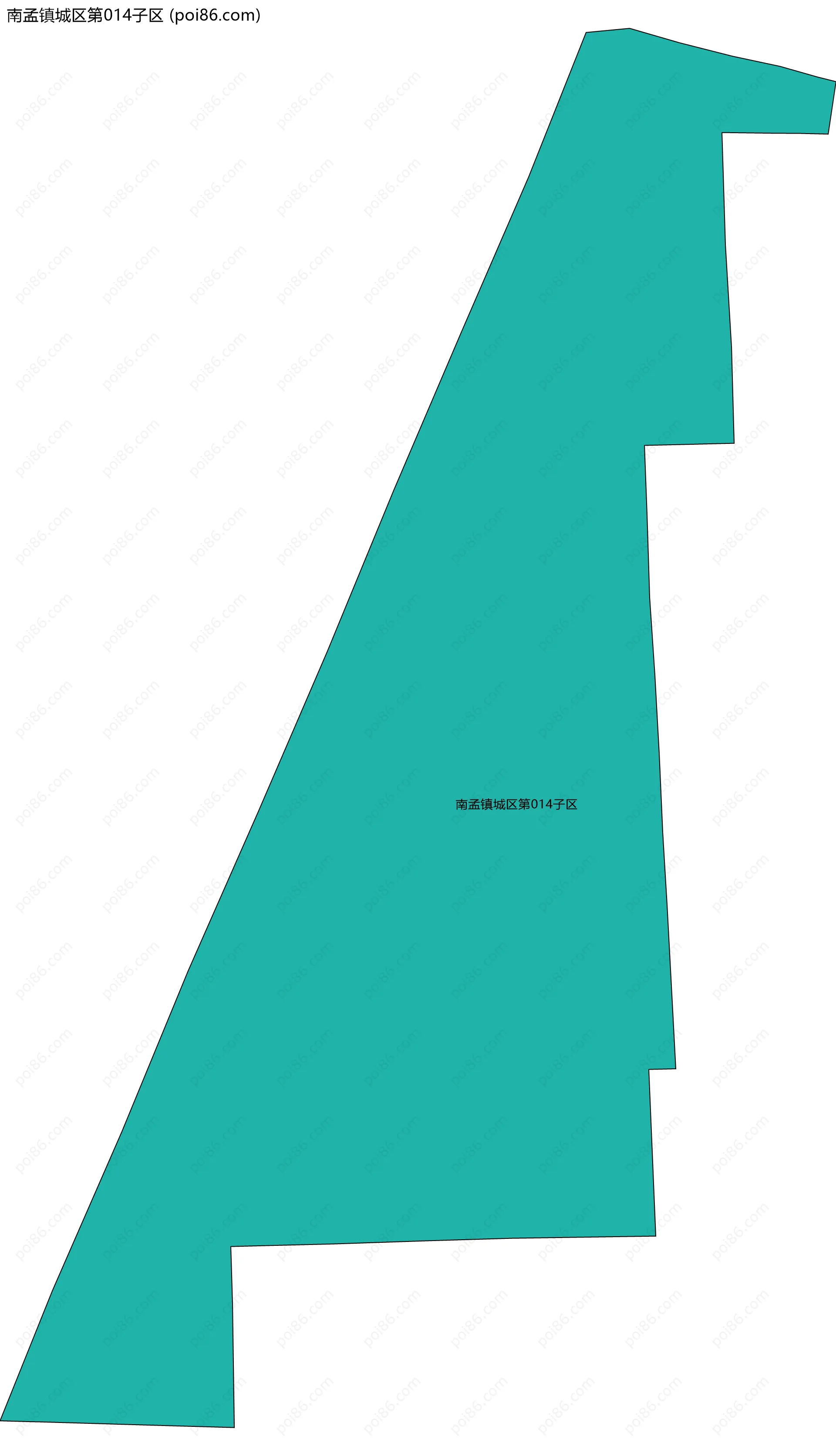 南孟镇城区第014子区边界地图