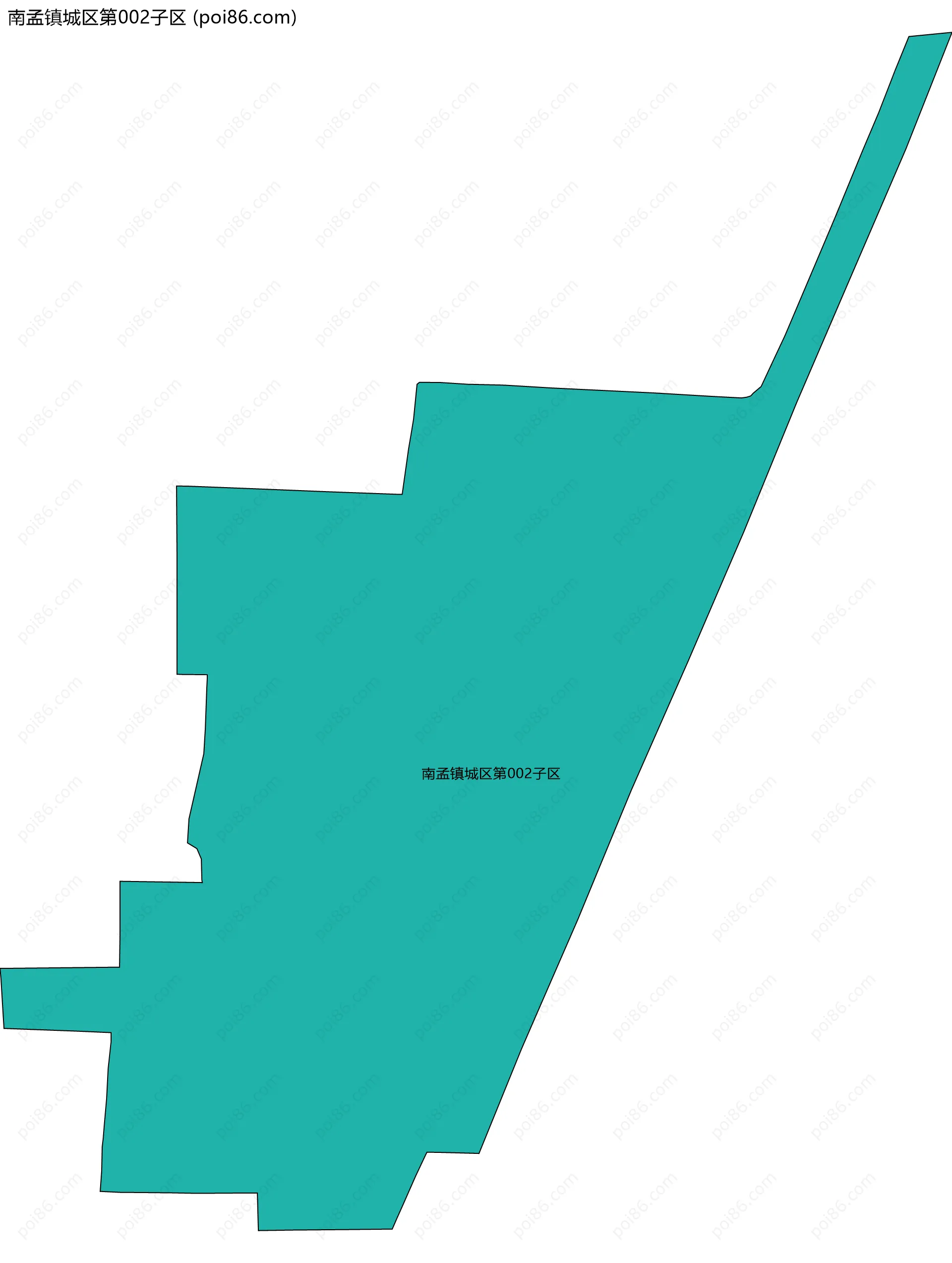南孟镇城区第002子区边界地图