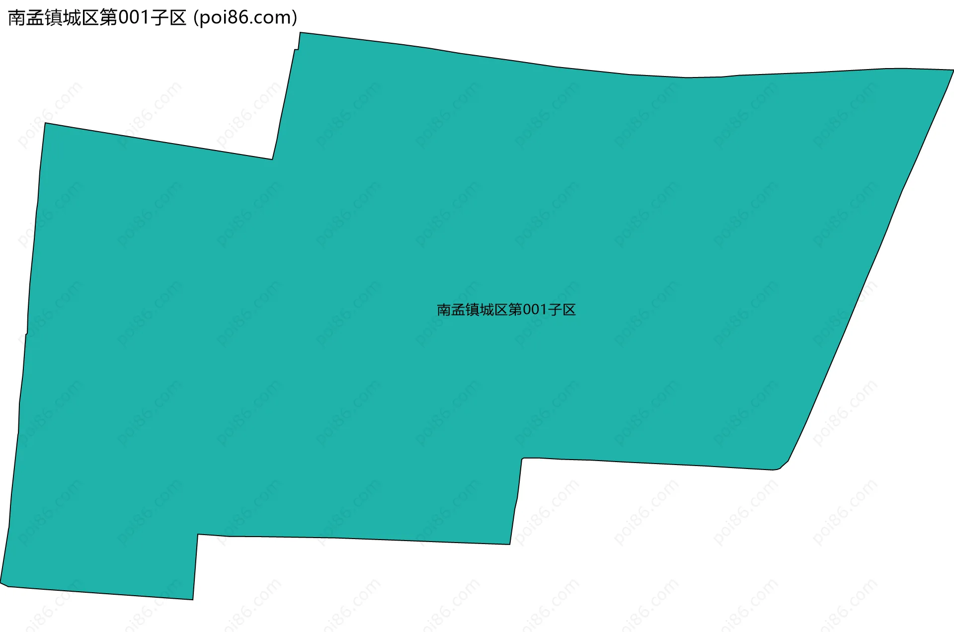 南孟镇城区第001子区边界地图