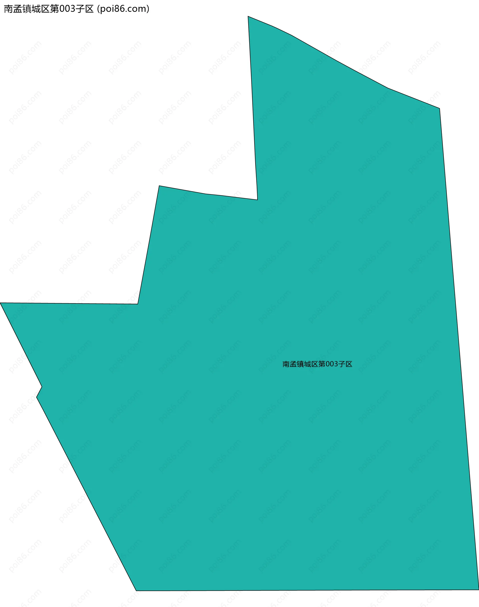 南孟镇城区第003子区边界地图