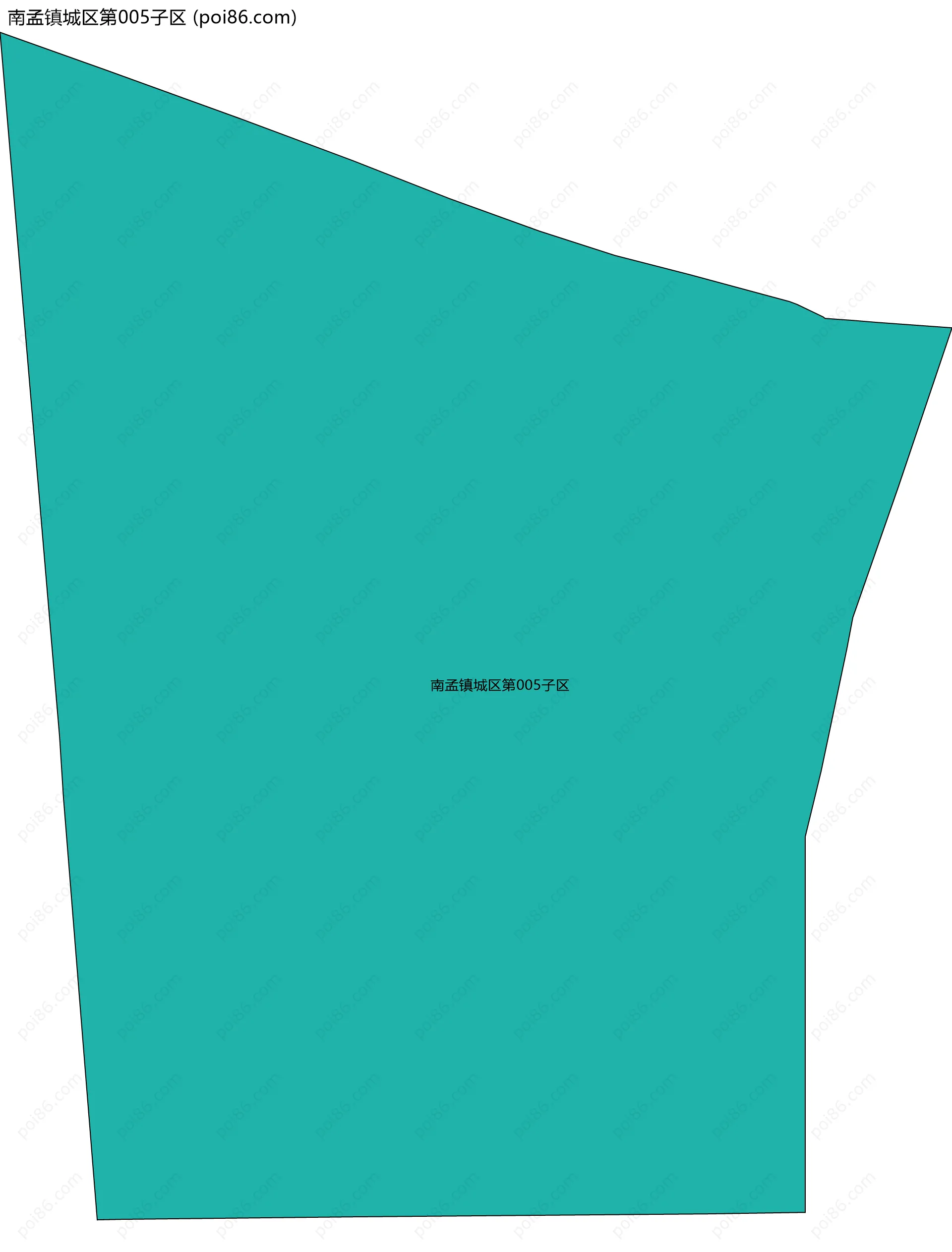 南孟镇城区第005子区边界地图
