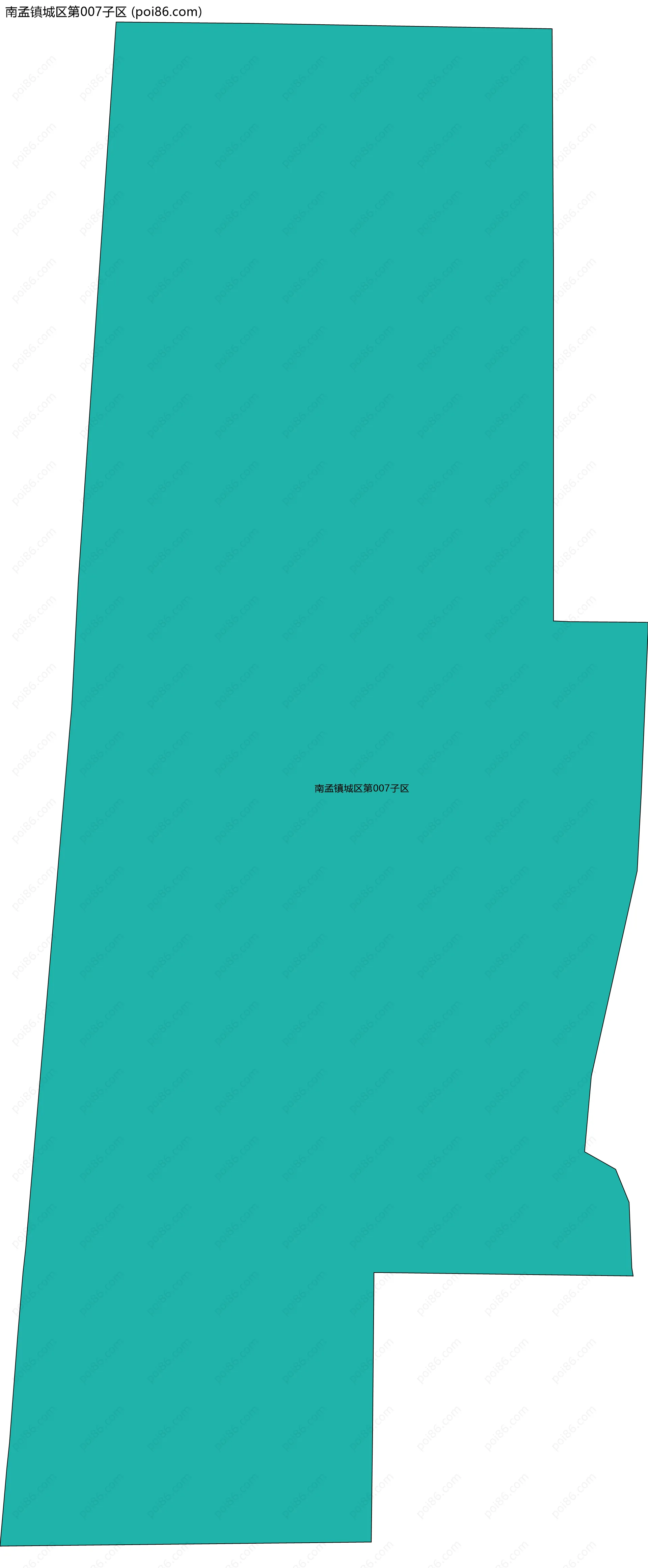 南孟镇城区第007子区边界地图