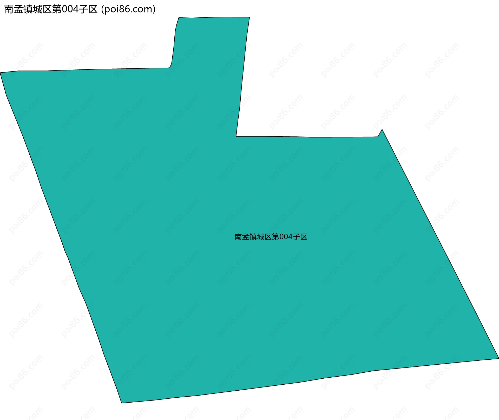 南孟镇城区第004子区边界地图