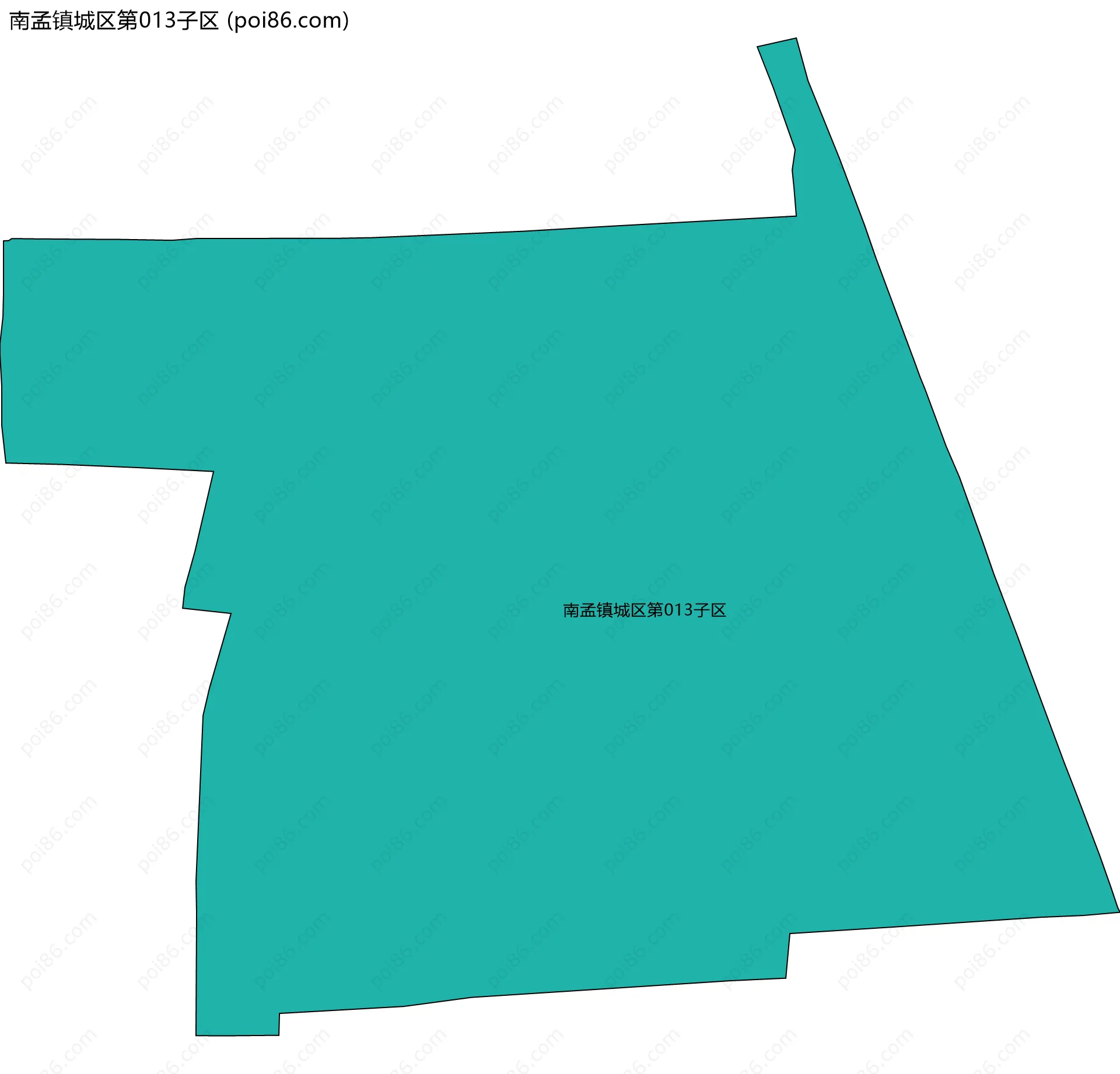 南孟镇城区第013子区边界地图