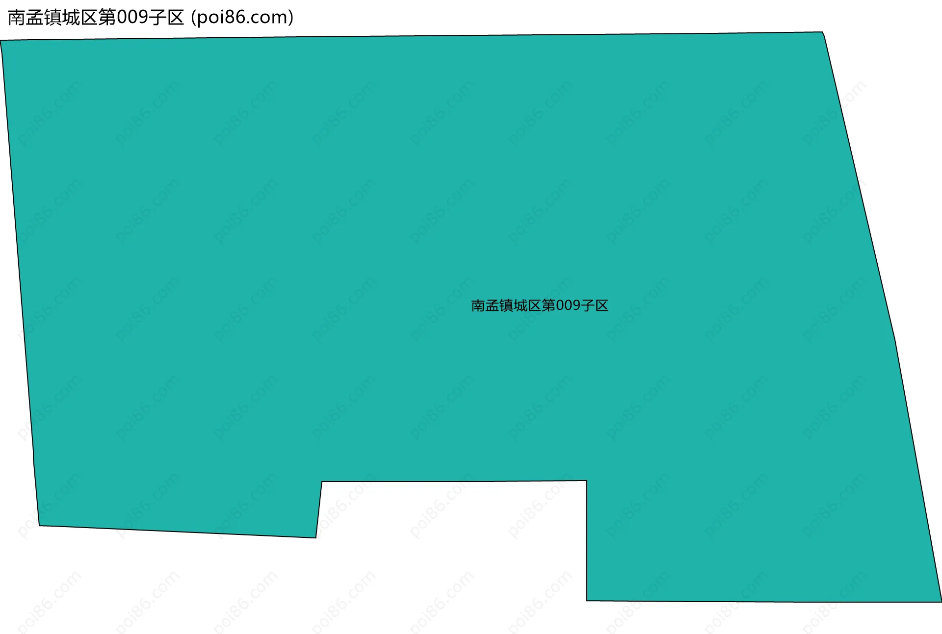 南孟镇城区第009子区边界地图