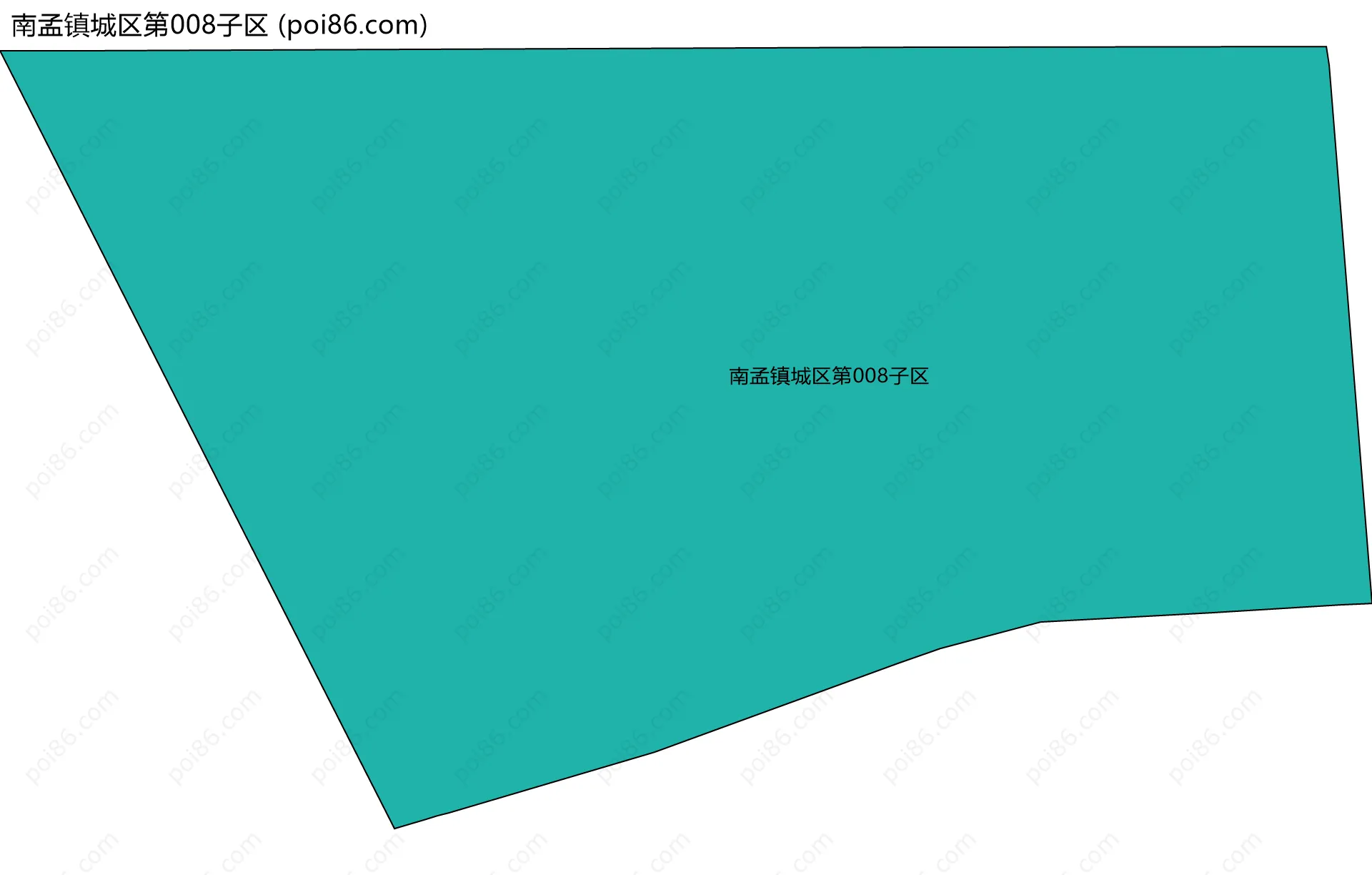 南孟镇城区第008子区边界地图