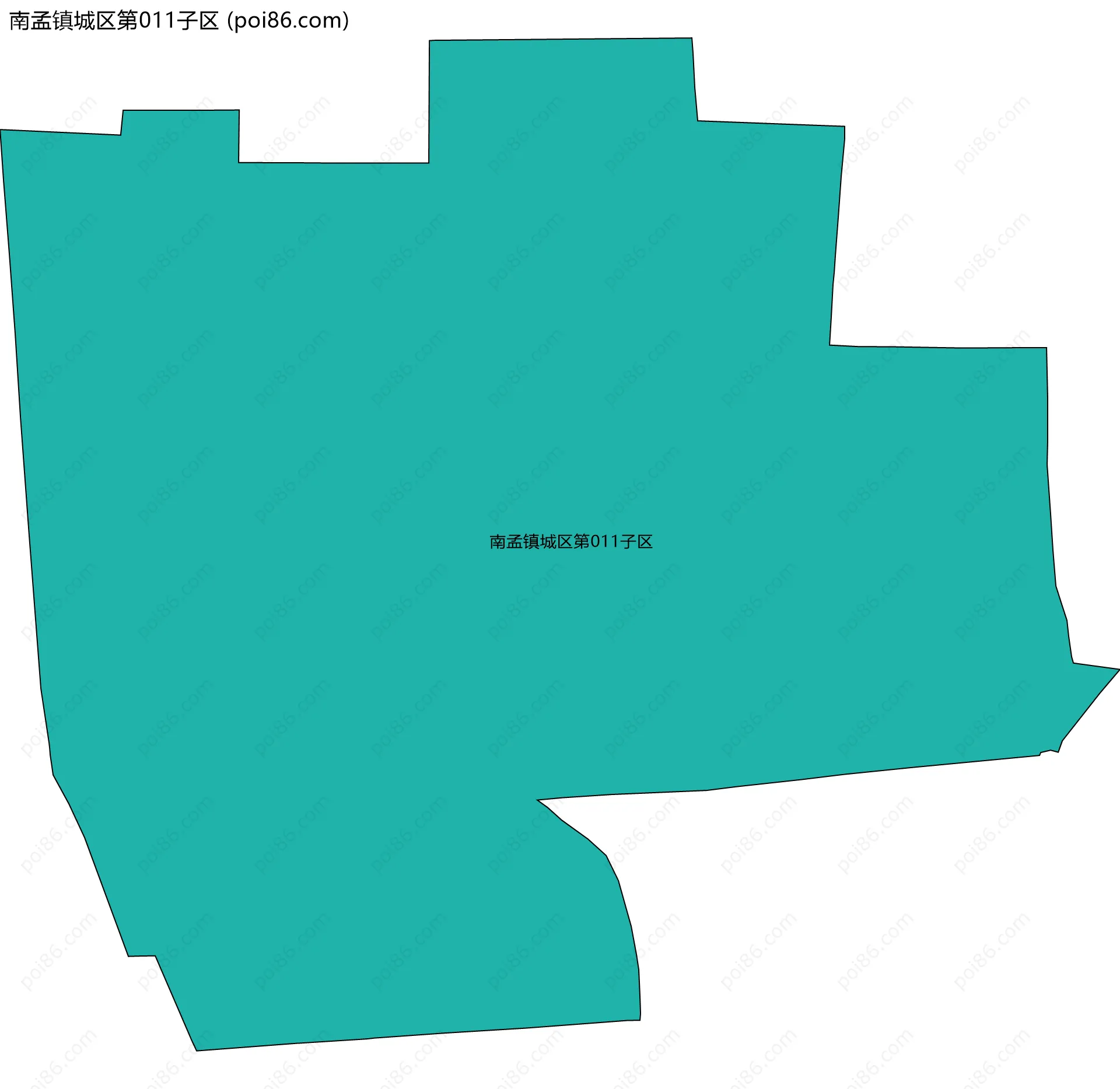 南孟镇城区第011子区边界地图