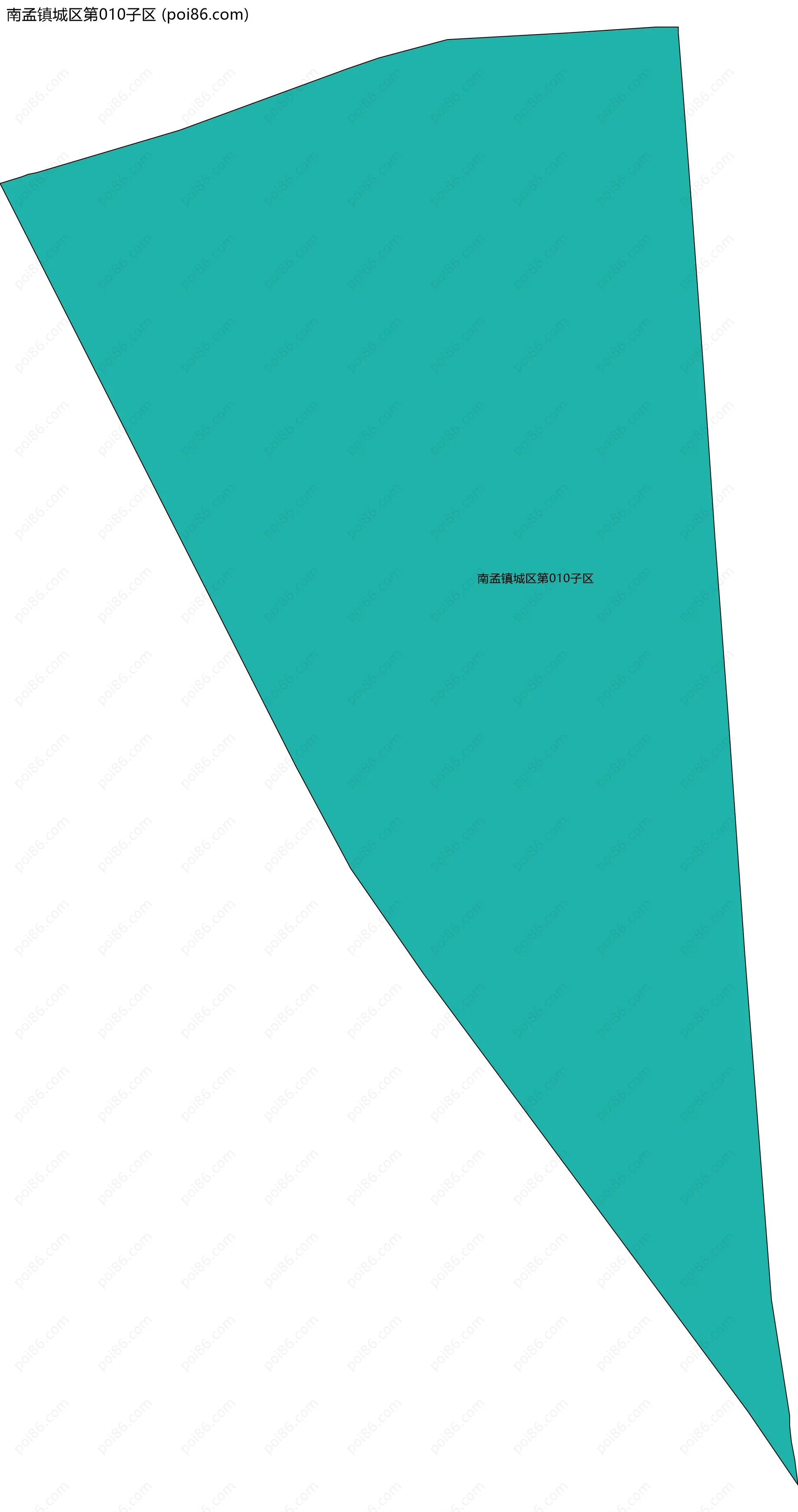 南孟镇城区第010子区边界地图