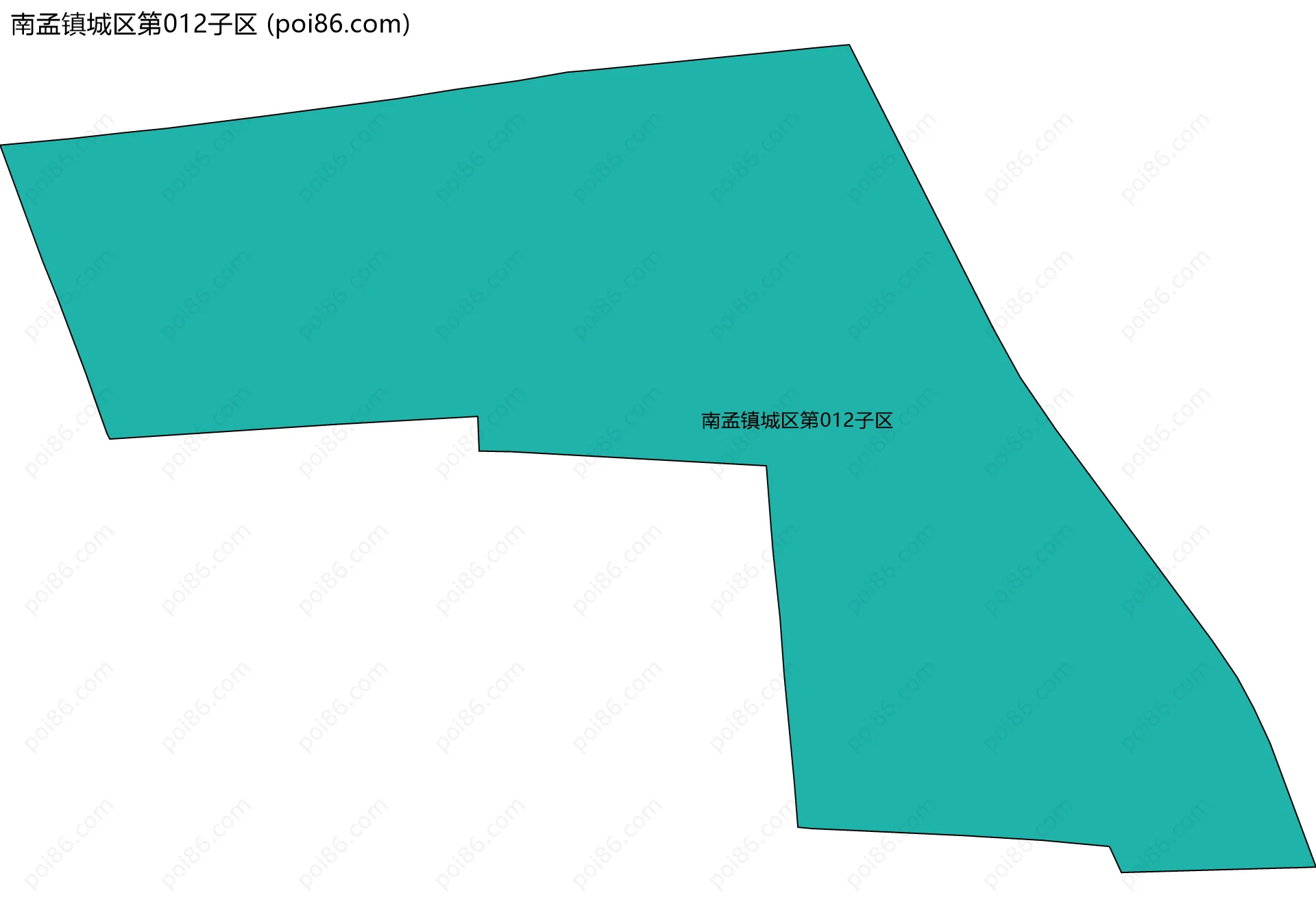 南孟镇城区第012子区边界地图