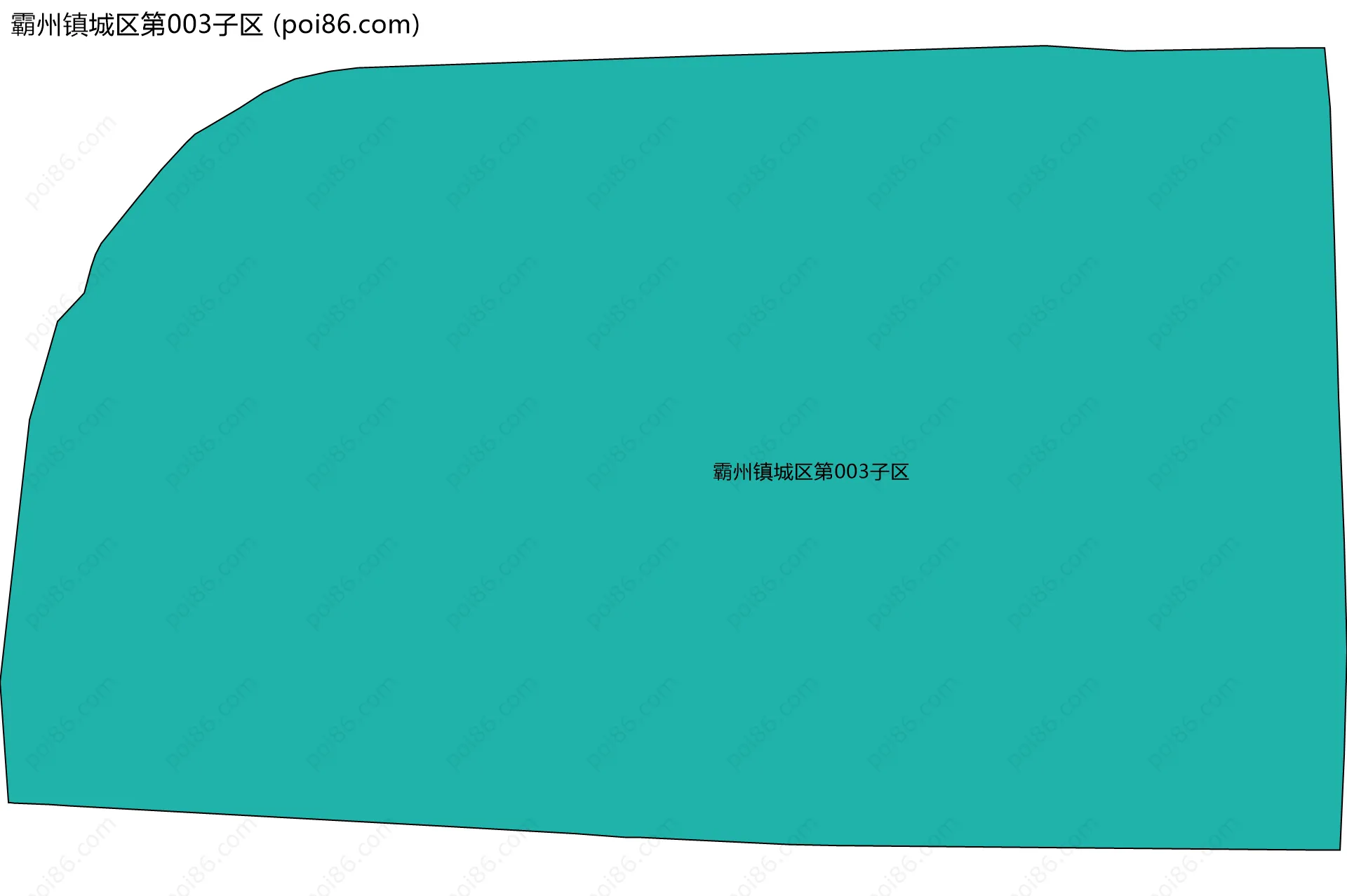 霸州镇城区第003子区边界地图