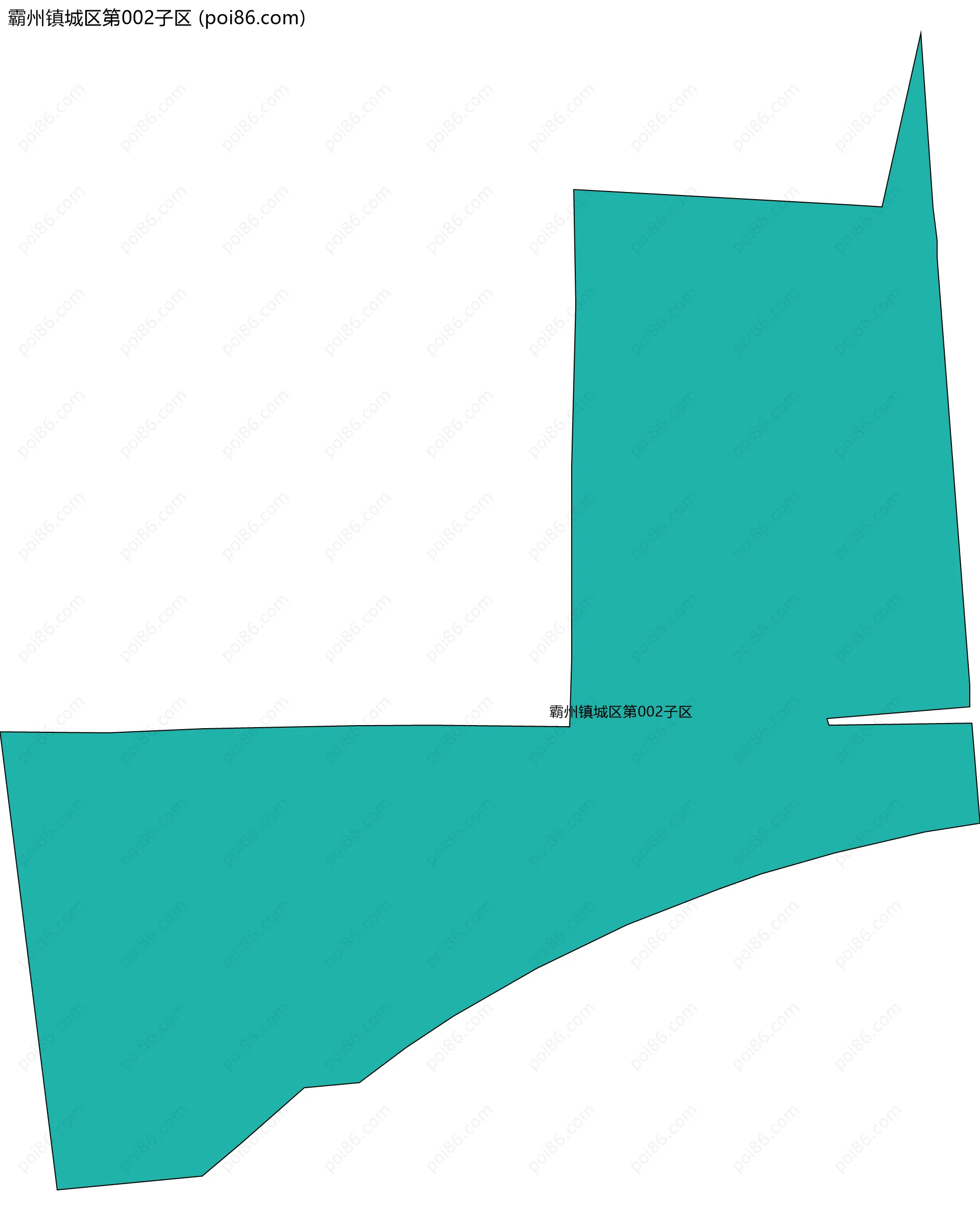 霸州镇城区第002子区边界地图